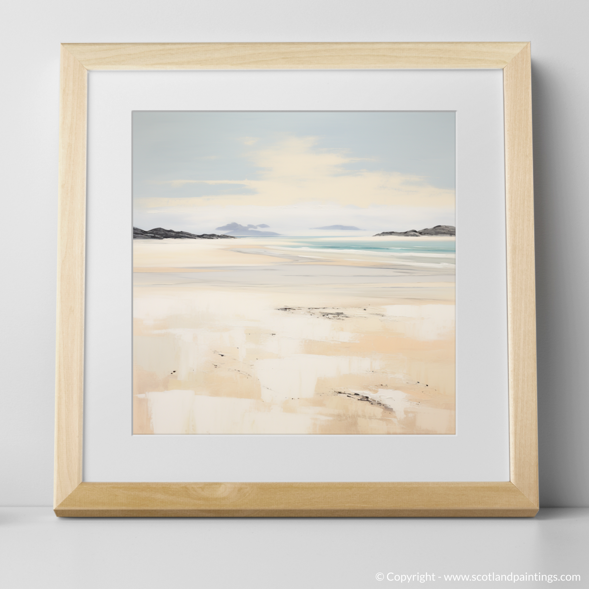 Art Print of Camusdarach Beach, Arisaig with a natural frame