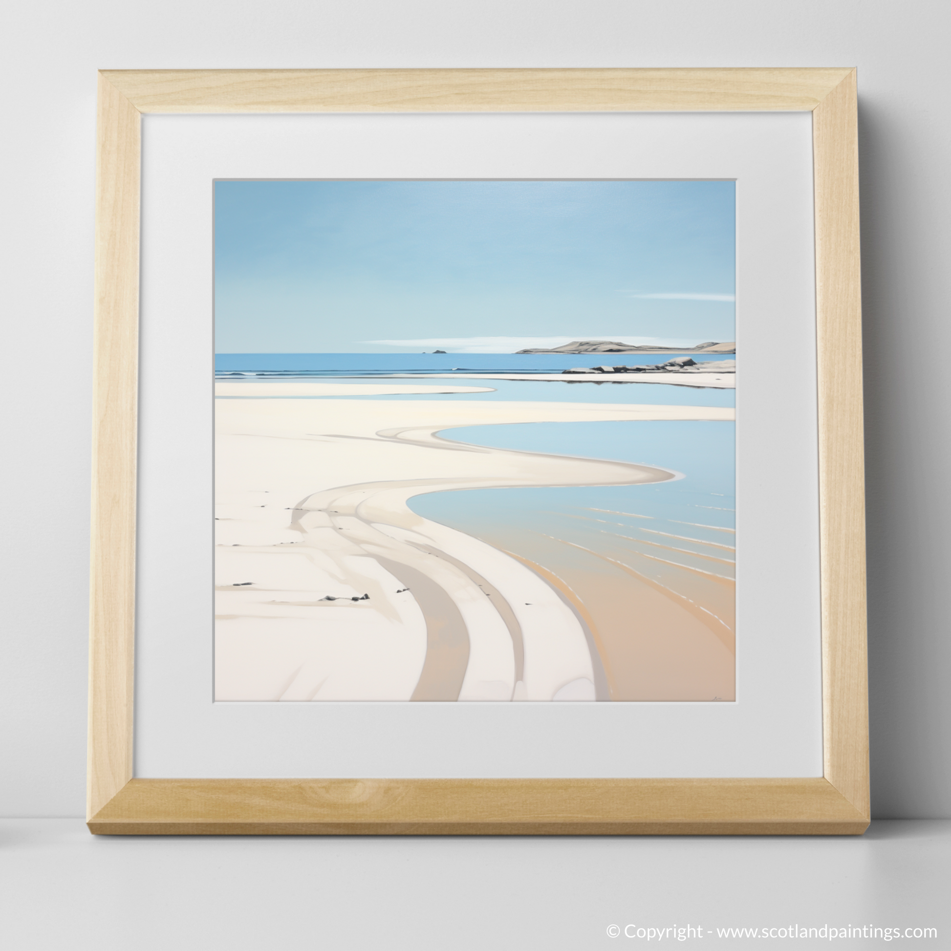 Art Print of Camusdarach Beach, Arisaig with a natural frame