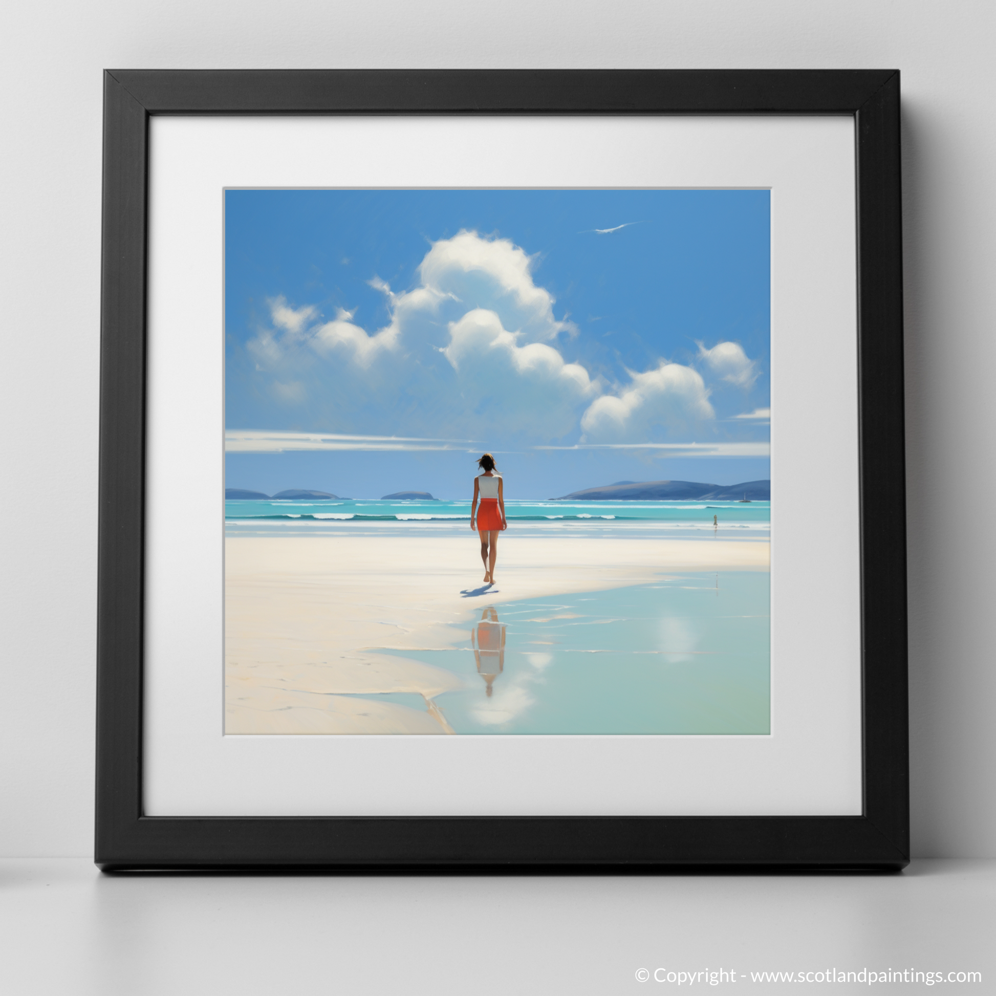 Art Print of Luskentyre Beach, Isle of Harris with a black frame