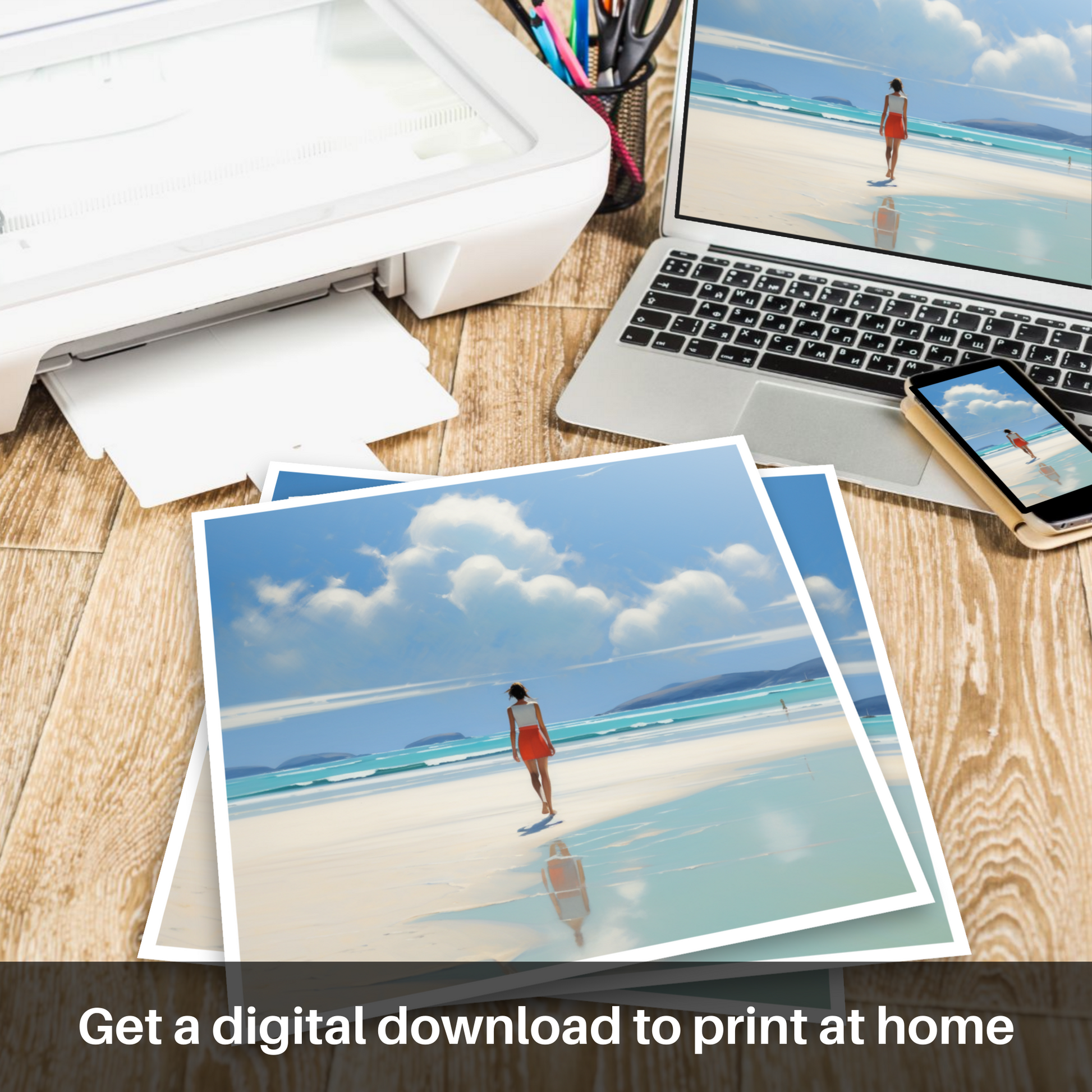 Downloadable and printable picture of Luskentyre Beach, Isle of Harris