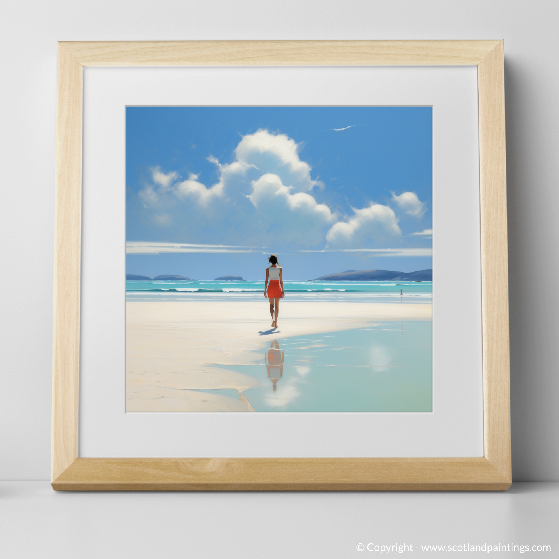 Art Print of Luskentyre Beach, Isle of Harris with a natural frame