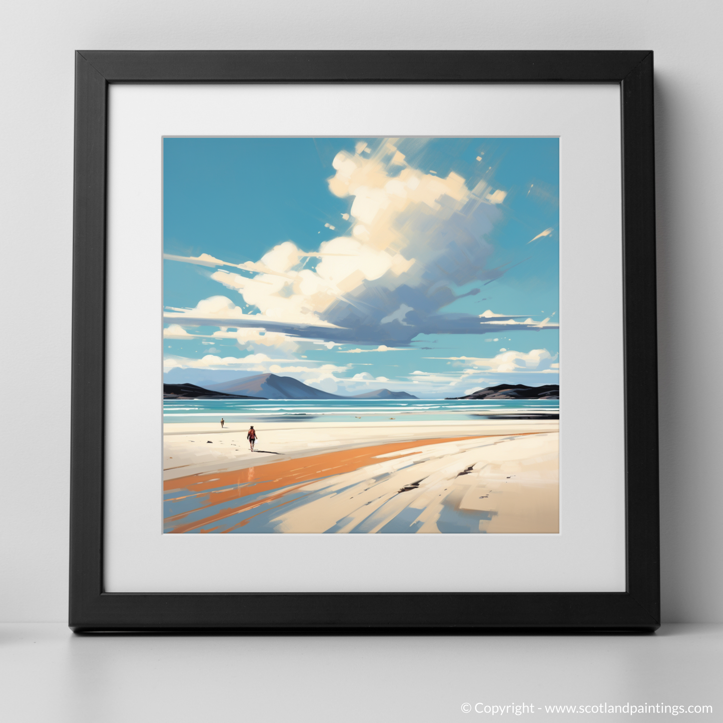 Art Print of Luskentyre Beach, Isle of Harris with a black frame