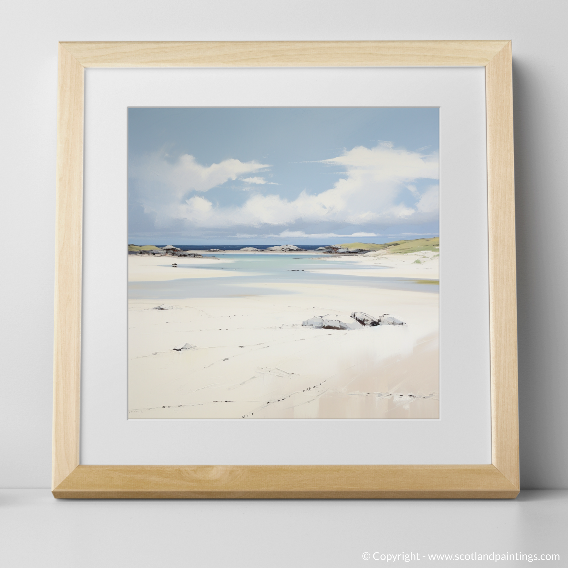 Art Print of Camusdarach Beach, Arisaig with a natural frame