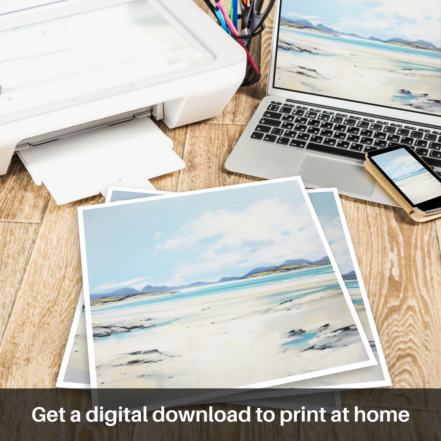 Downloadable and printable picture of Camusdarach Beach, Arisaig