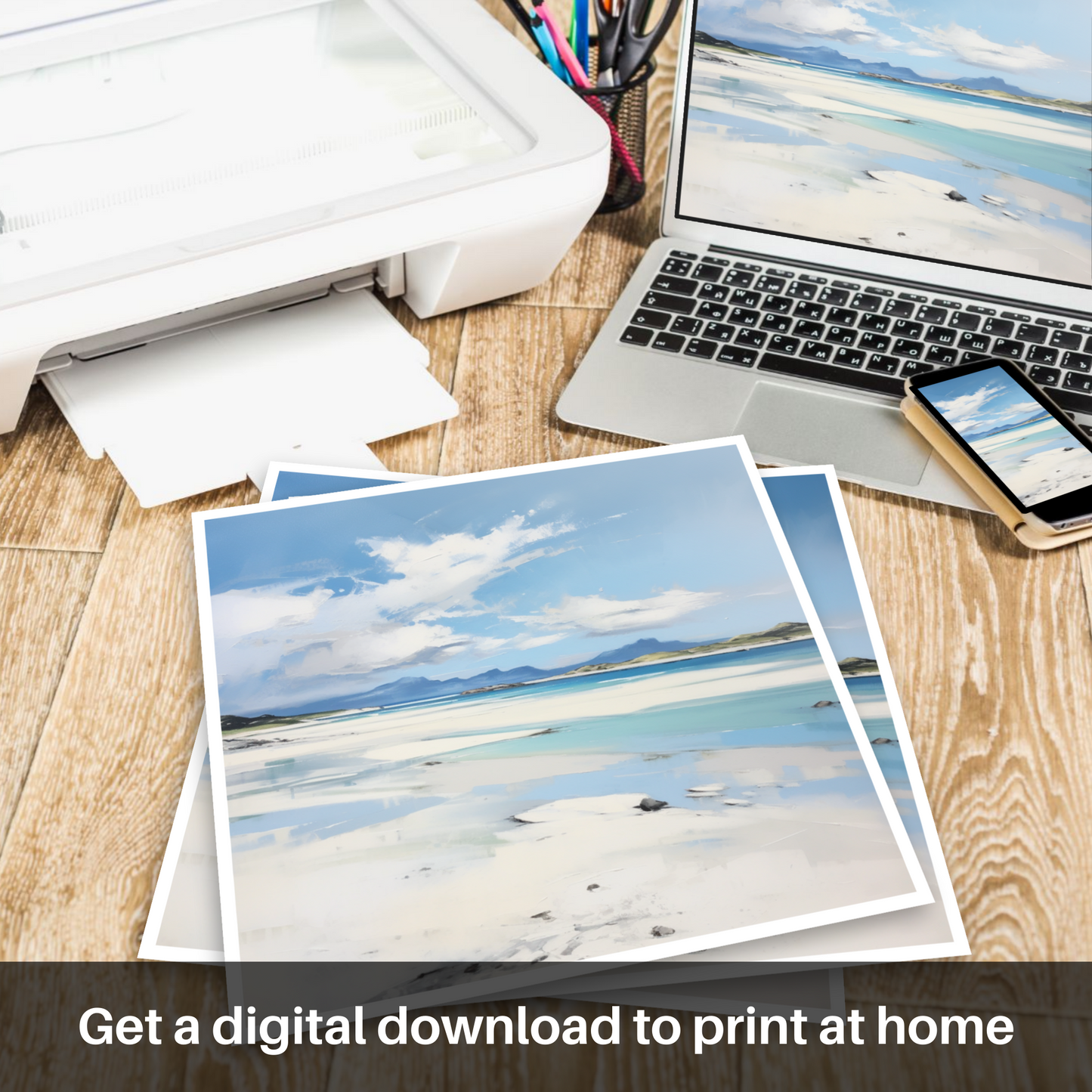 Downloadable and printable picture of Camusdarach Beach, Arisaig