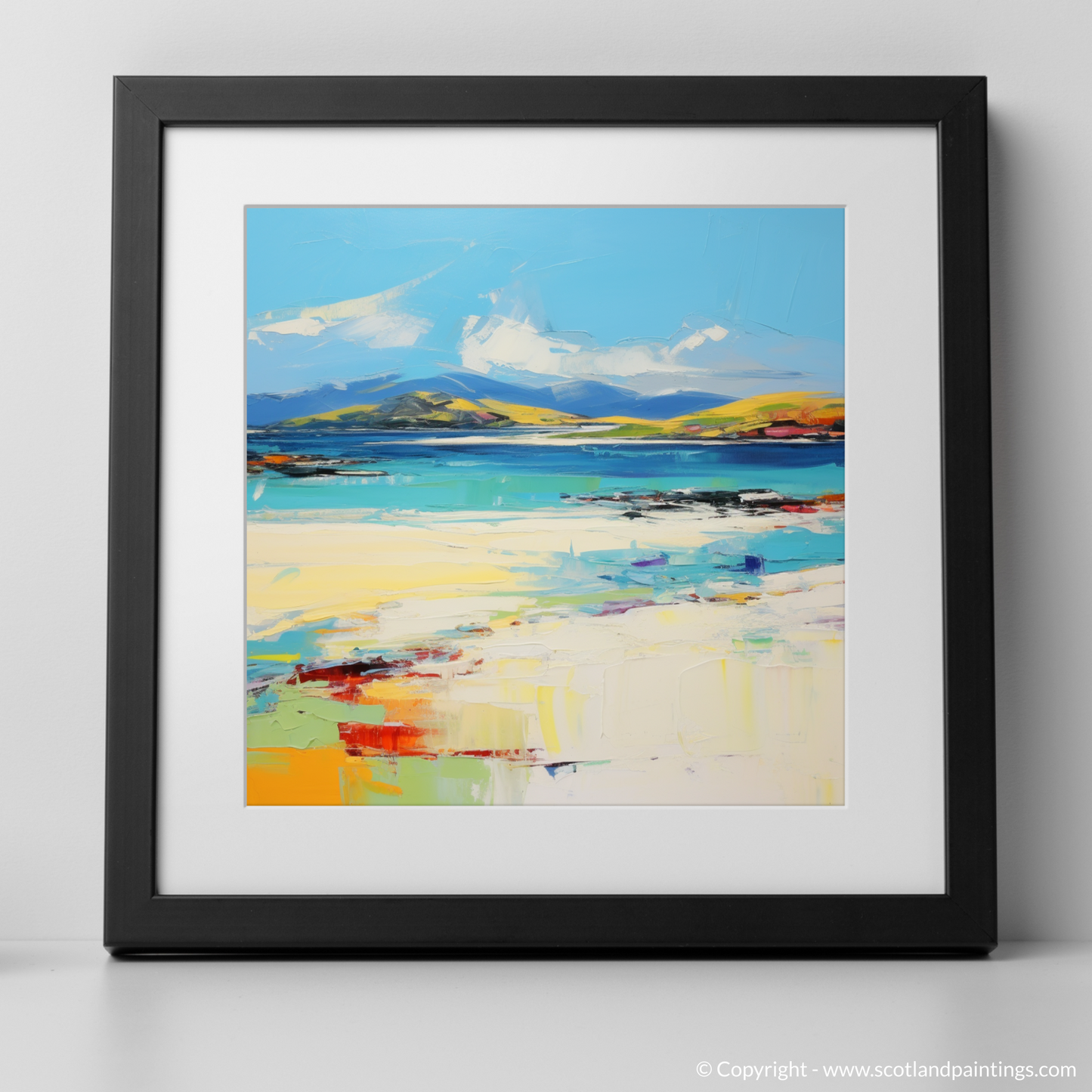 Art Print of Luskentyre Beach, Isle of Harris with a black frame