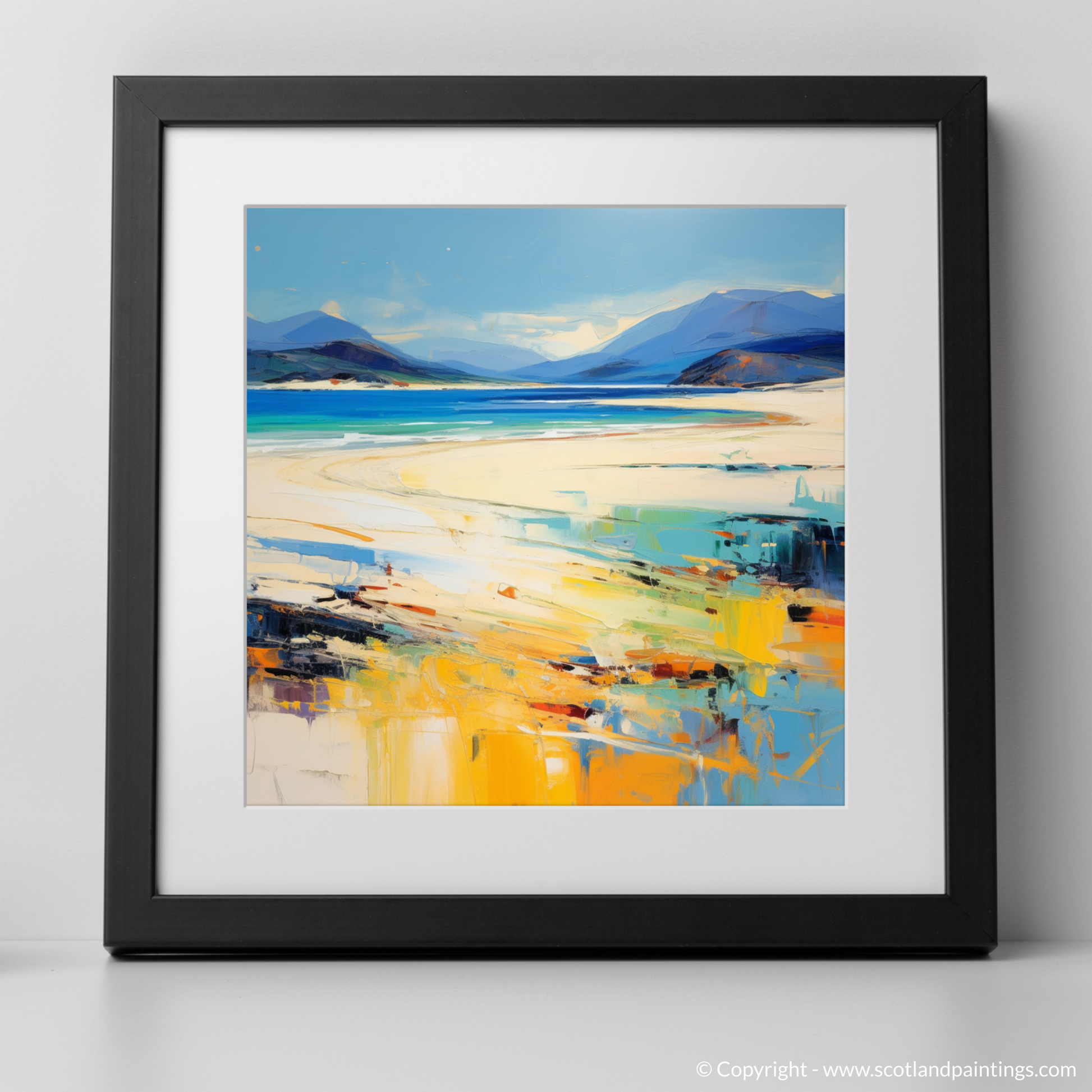 Art Print of Luskentyre Beach, Isle of Harris with a black frame