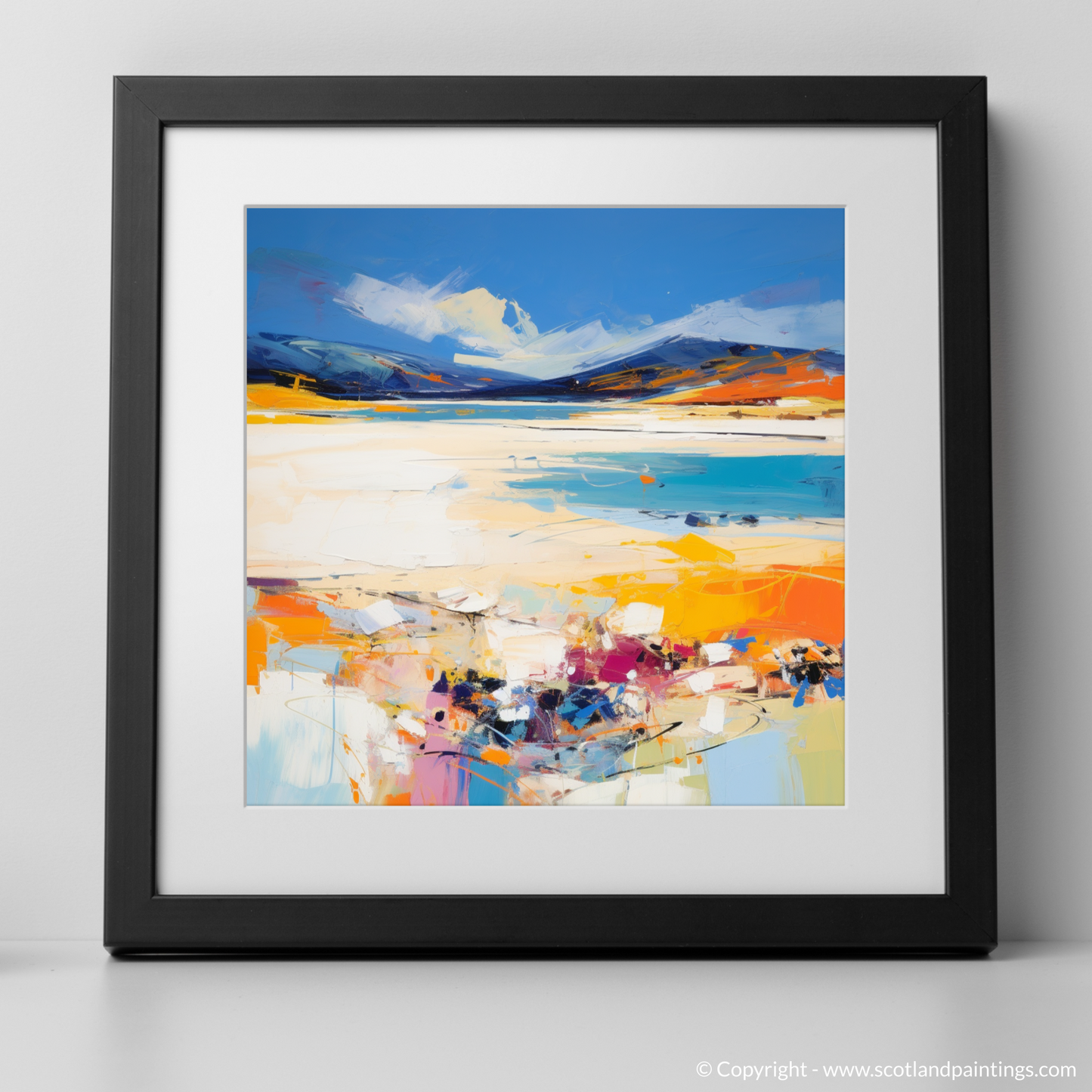 Art Print of Luskentyre Beach, Isle of Harris with a black frame