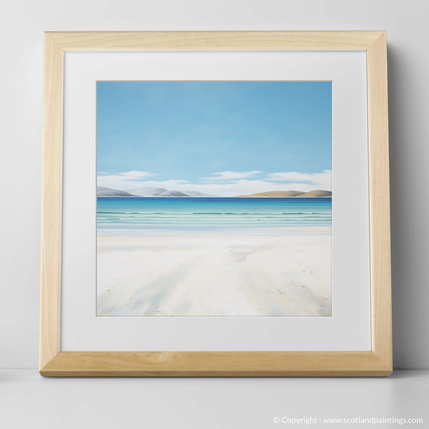 Art Print of Luskentyre Beach, Isle of Harris with a natural frame