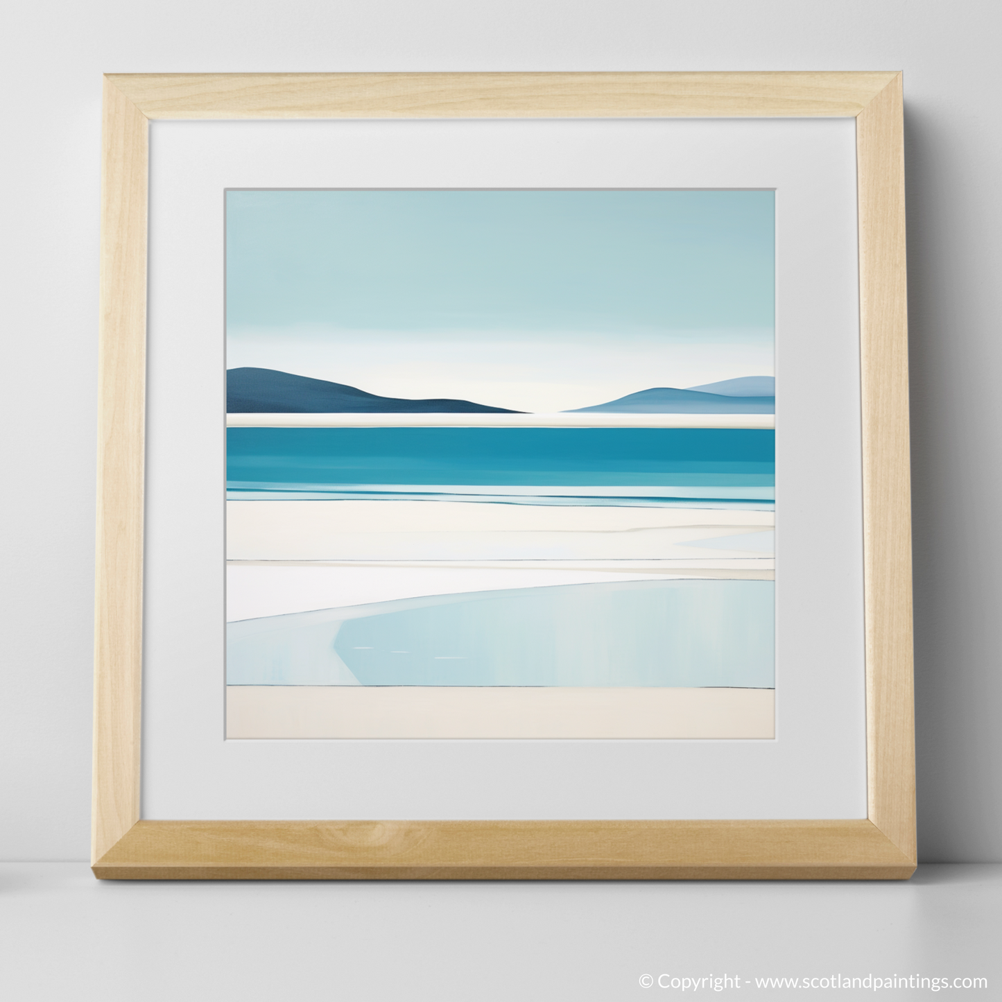 Art Print of Luskentyre Beach, Isle of Harris with a natural frame