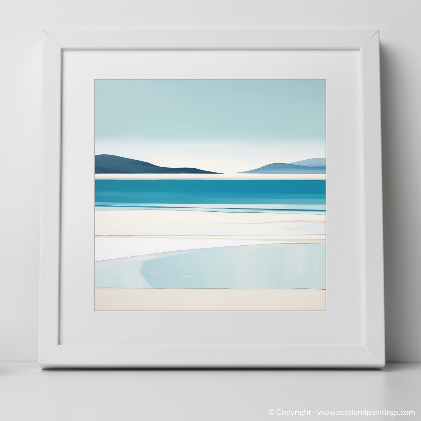 Art Print of Luskentyre Beach, Isle of Harris with a white frame