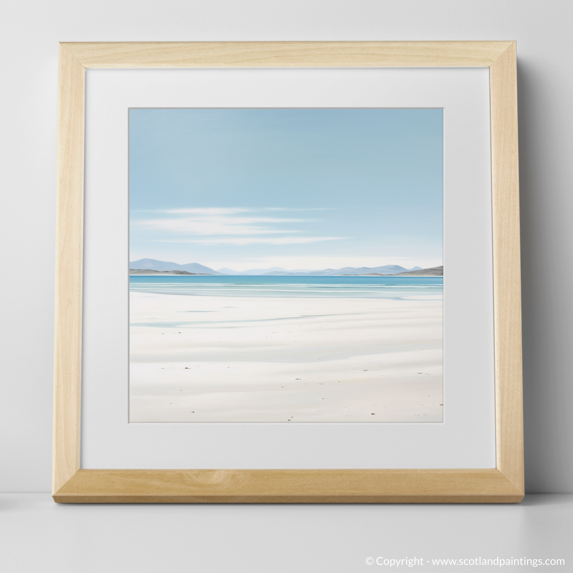 Art Print of Luskentyre Beach, Isle of Harris with a natural frame