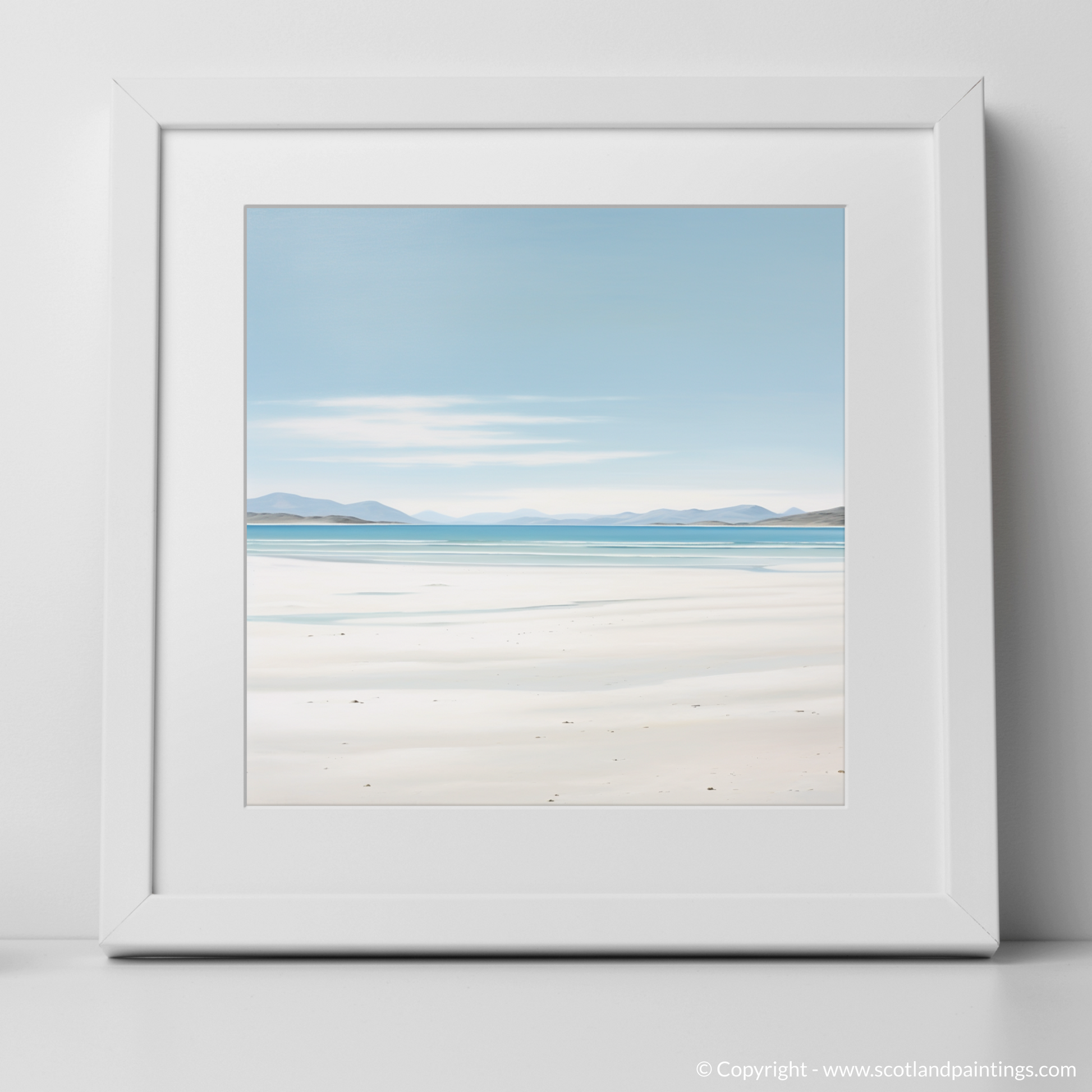 Art Print of Luskentyre Beach, Isle of Harris with a white frame