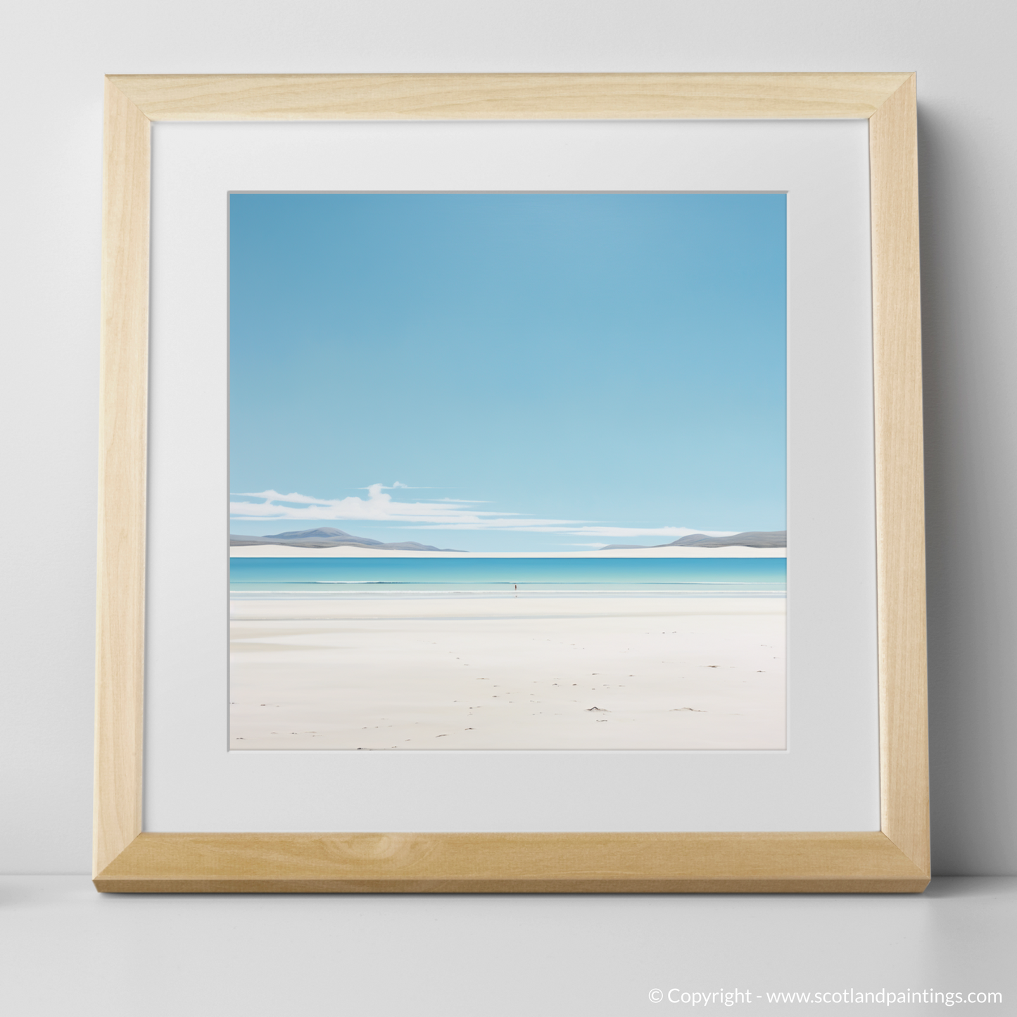 Art Print of Luskentyre Beach, Isle of Harris with a natural frame