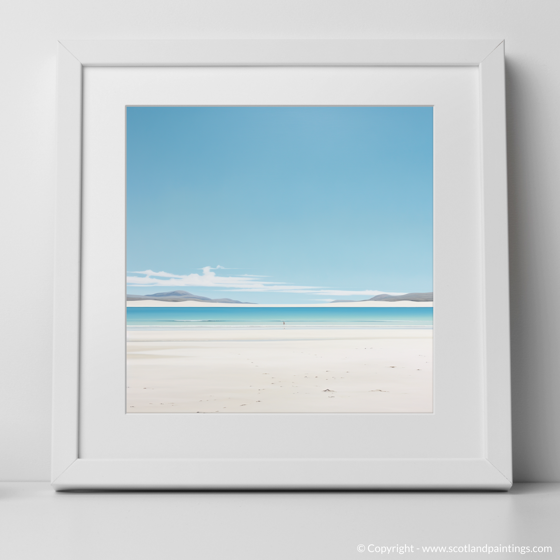 Art Print of Luskentyre Beach, Isle of Harris with a white frame