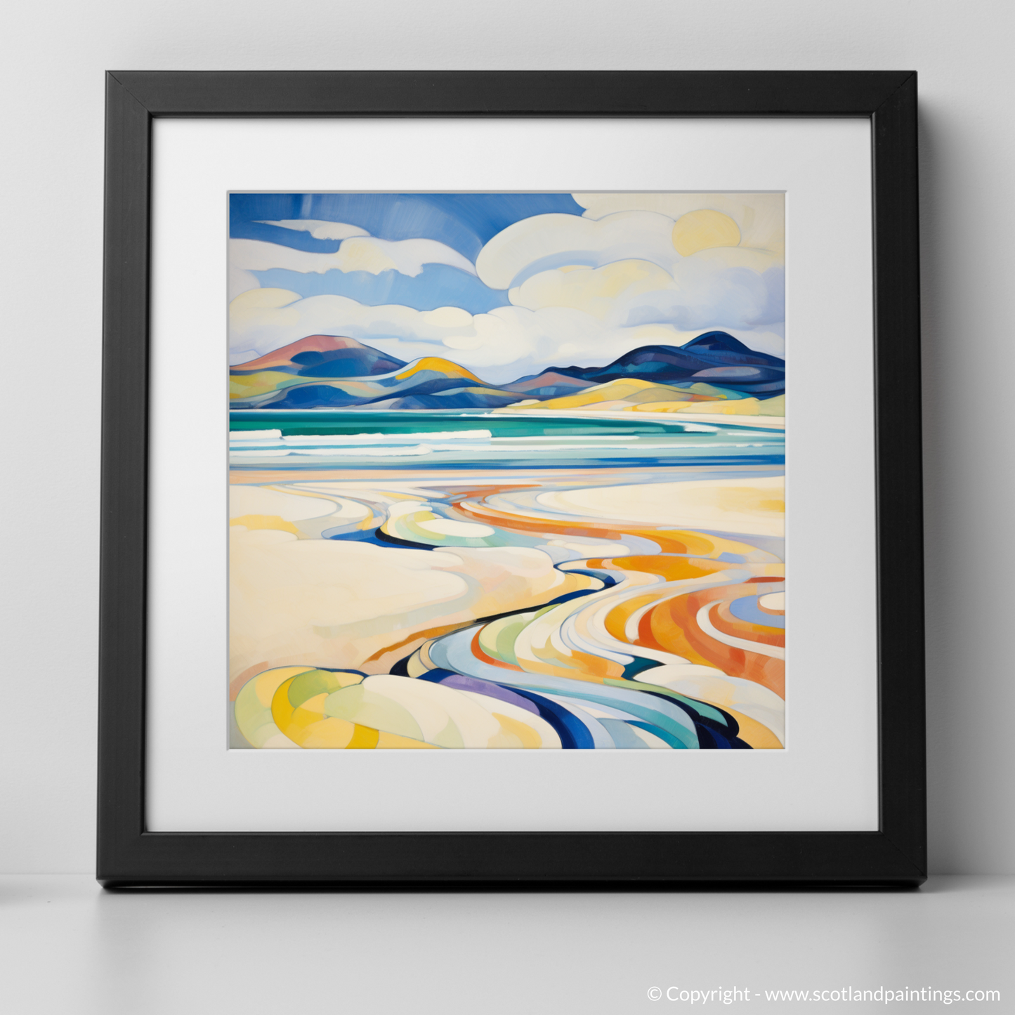 Painting and Art Print of Luskentyre Beach, Isle of Harris. Luskentyre Beach Reverie: An Abstract Ode to Scottish Coastal Splendour.