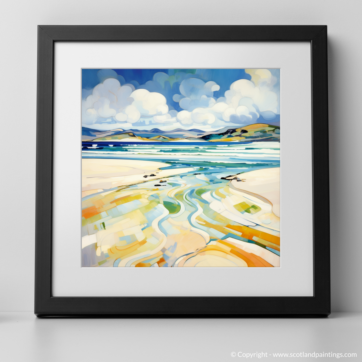 Painting and Art Print of Luskentyre Beach, Isle of Harris. Luskentyre Rhythms: An Abstract Dance of Scottish Shores.