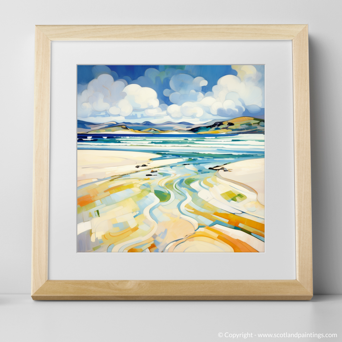 Painting and Art Print of Luskentyre Beach, Isle of Harris. Luskentyre Rhythms: An Abstract Dance of Scottish Shores.