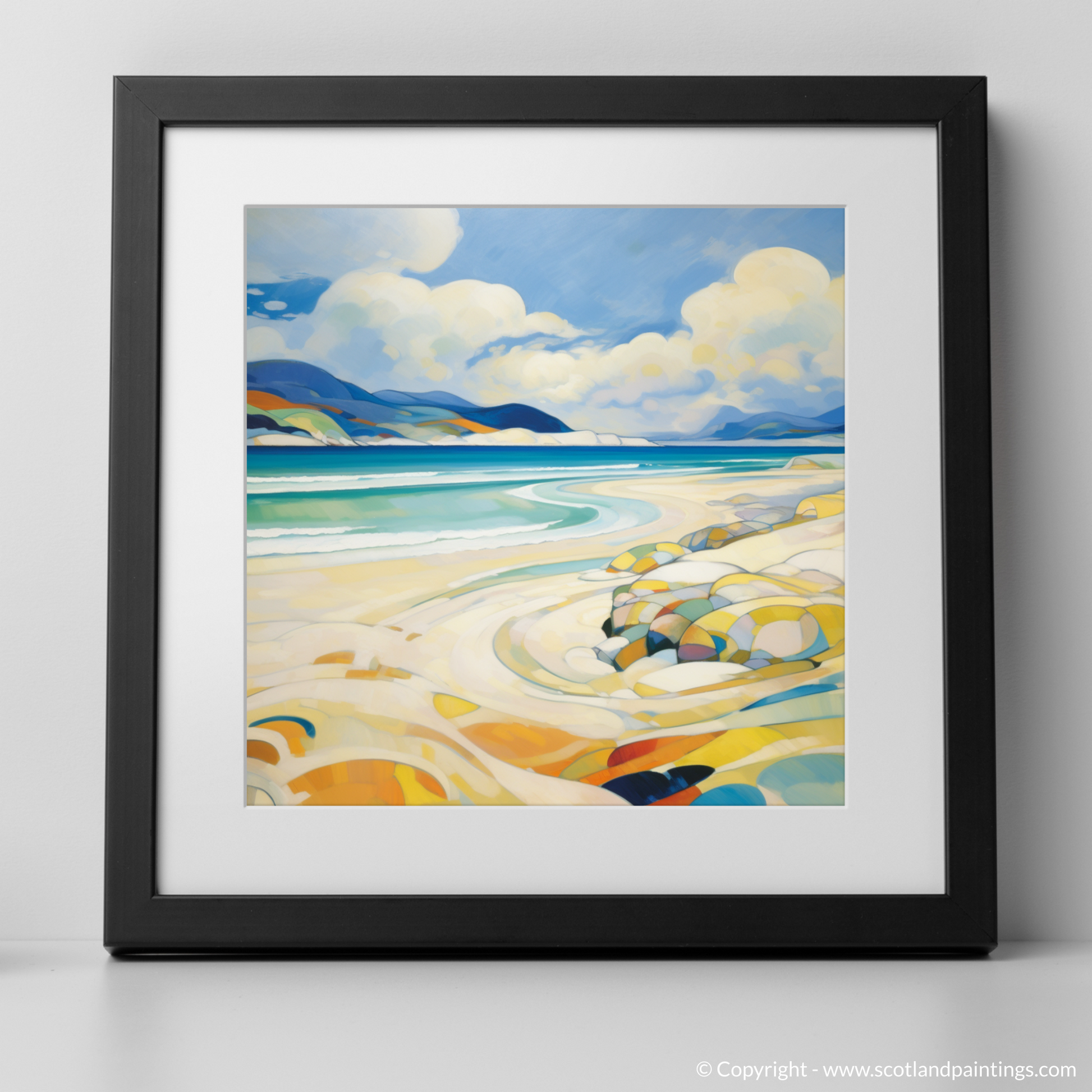 Art Print of Luskentyre Beach, Isle of Harris with a black frame