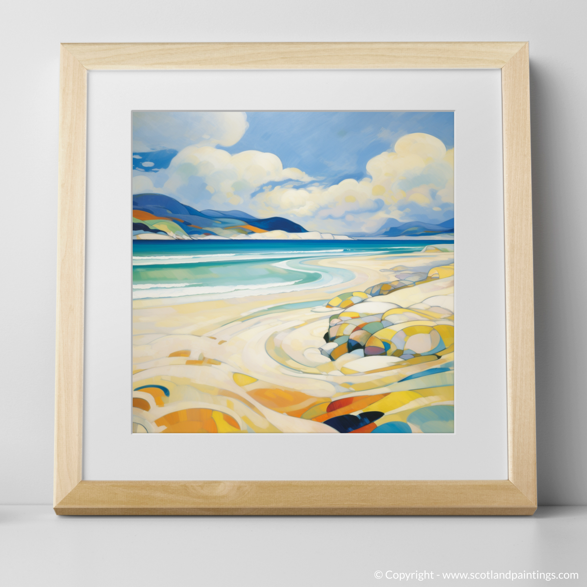 Art Print of Luskentyre Beach, Isle of Harris with a natural frame