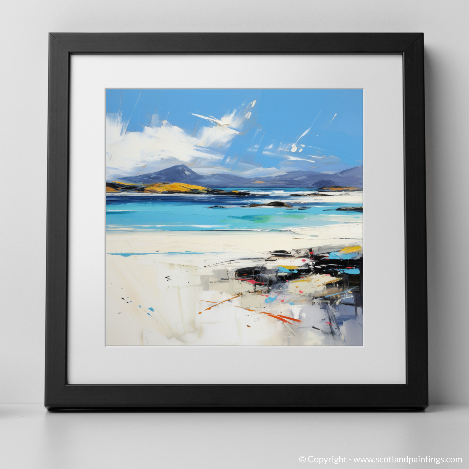 Art Print of Luskentyre Beach, Isle of Harris with a black frame