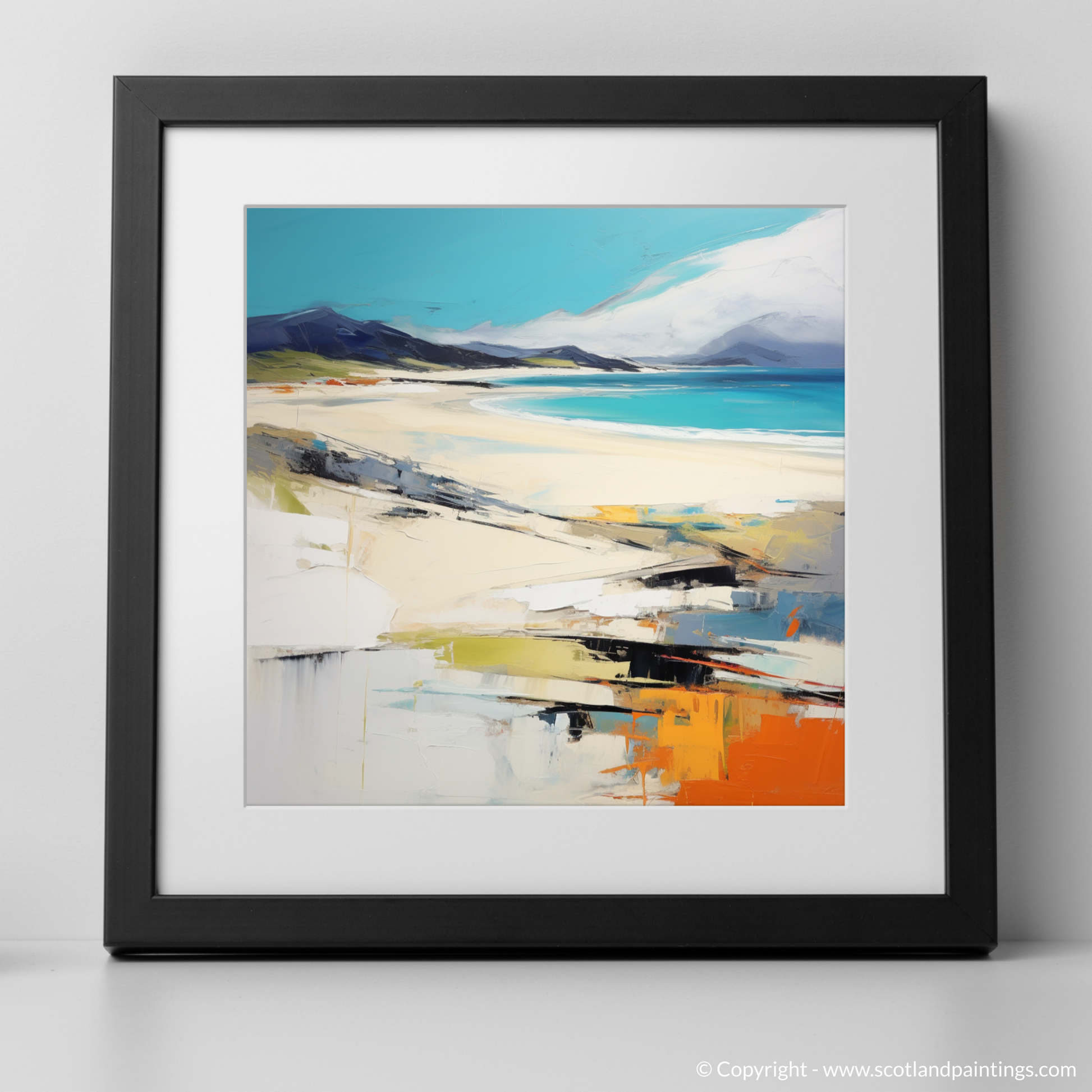 Art Print of Luskentyre Beach, Isle of Harris with a black frame