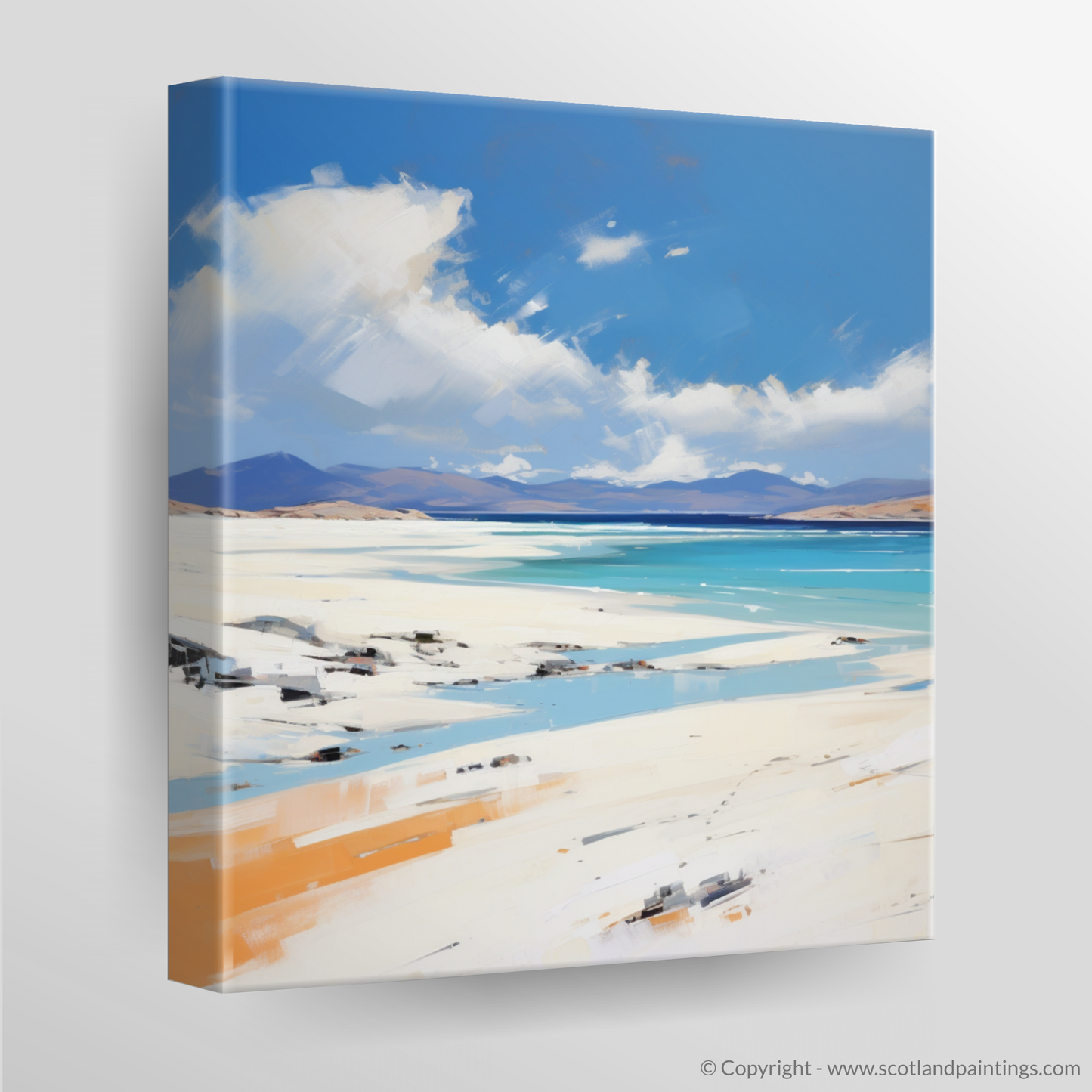 Painting and Art Print of Luskentyre Beach, Isle of Harris. Contemporary Serenity: Luskentyre Beach Unveiled.