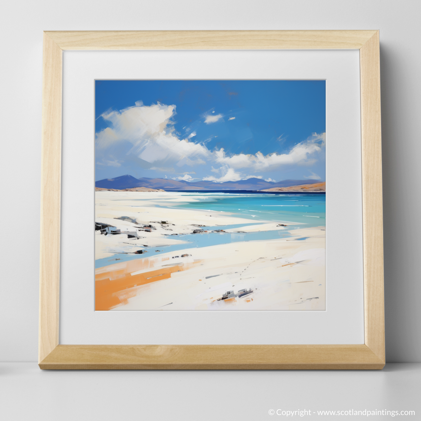 Painting and Art Print of Luskentyre Beach, Isle of Harris. Contemporary Serenity: Luskentyre Beach Unveiled.