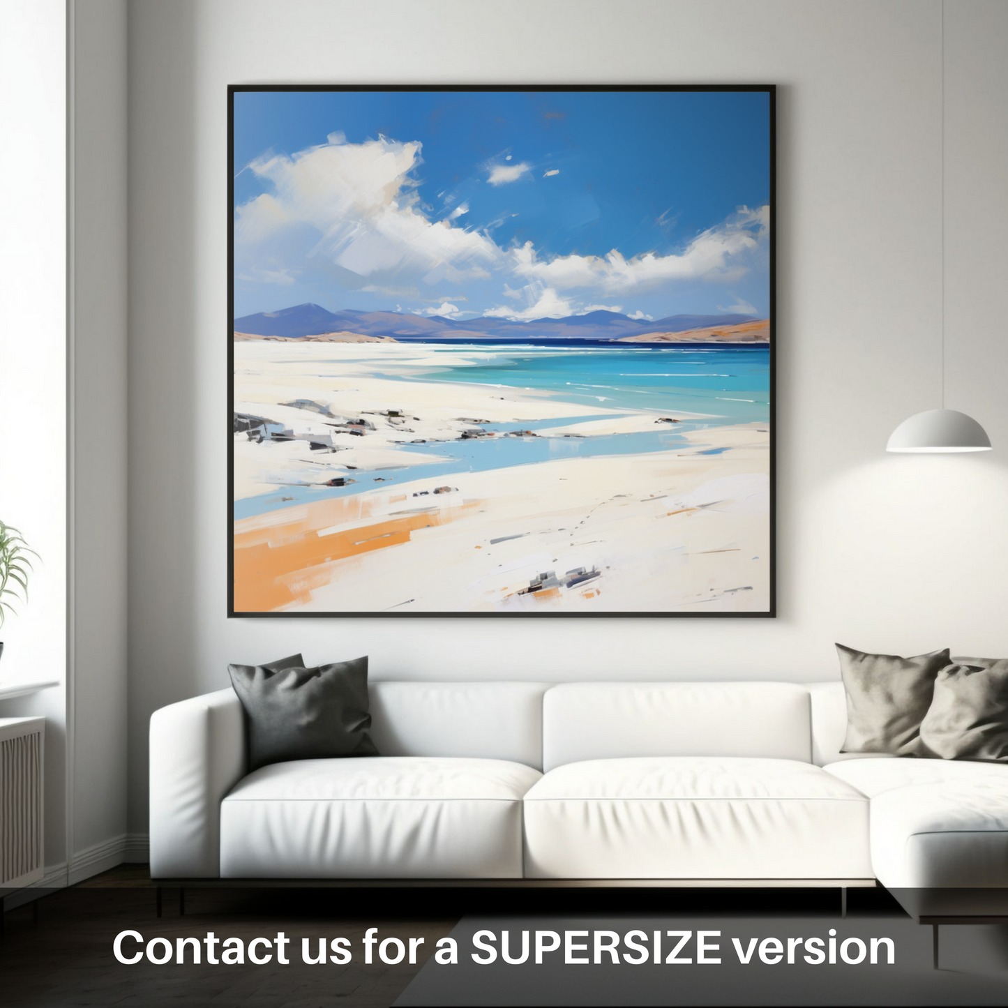 Painting and Art Print of Luskentyre Beach, Isle of Harris. Contemporary Serenity: Luskentyre Beach Unveiled.