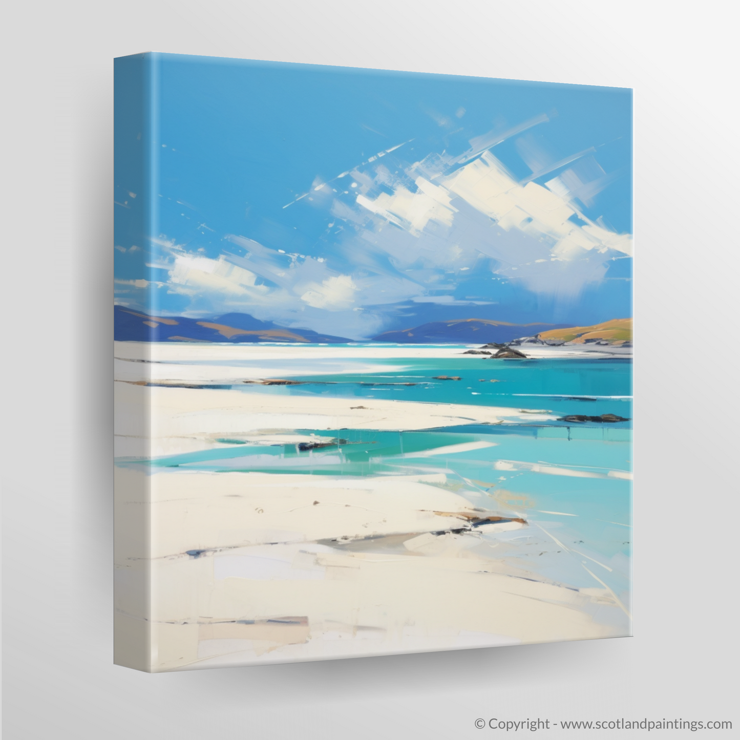 Painting and Art Print of Luskentyre Beach, Isle of Harris. Ethereal Shores of Luskentyre Beach.