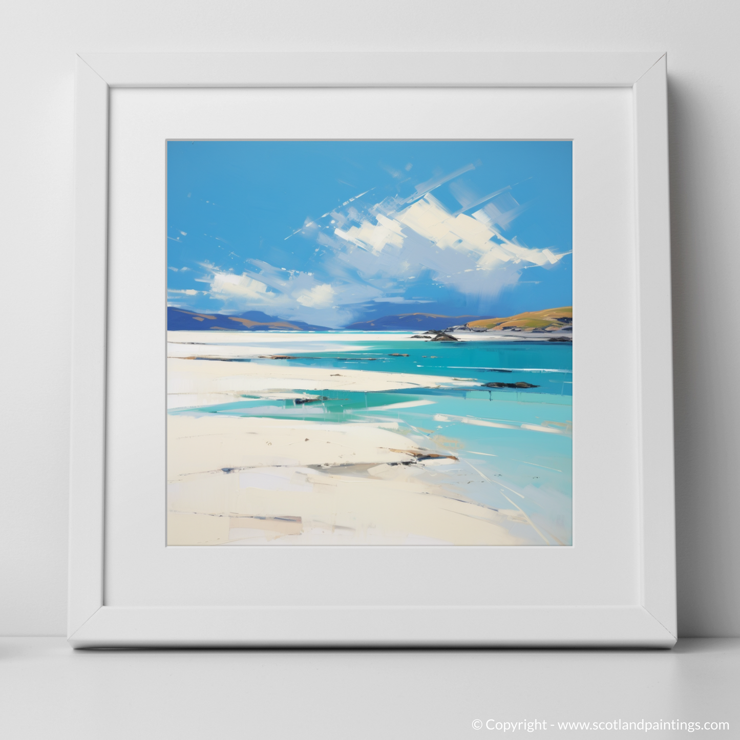 Painting and Art Print of Luskentyre Beach, Isle of Harris. Ethereal Shores of Luskentyre Beach.