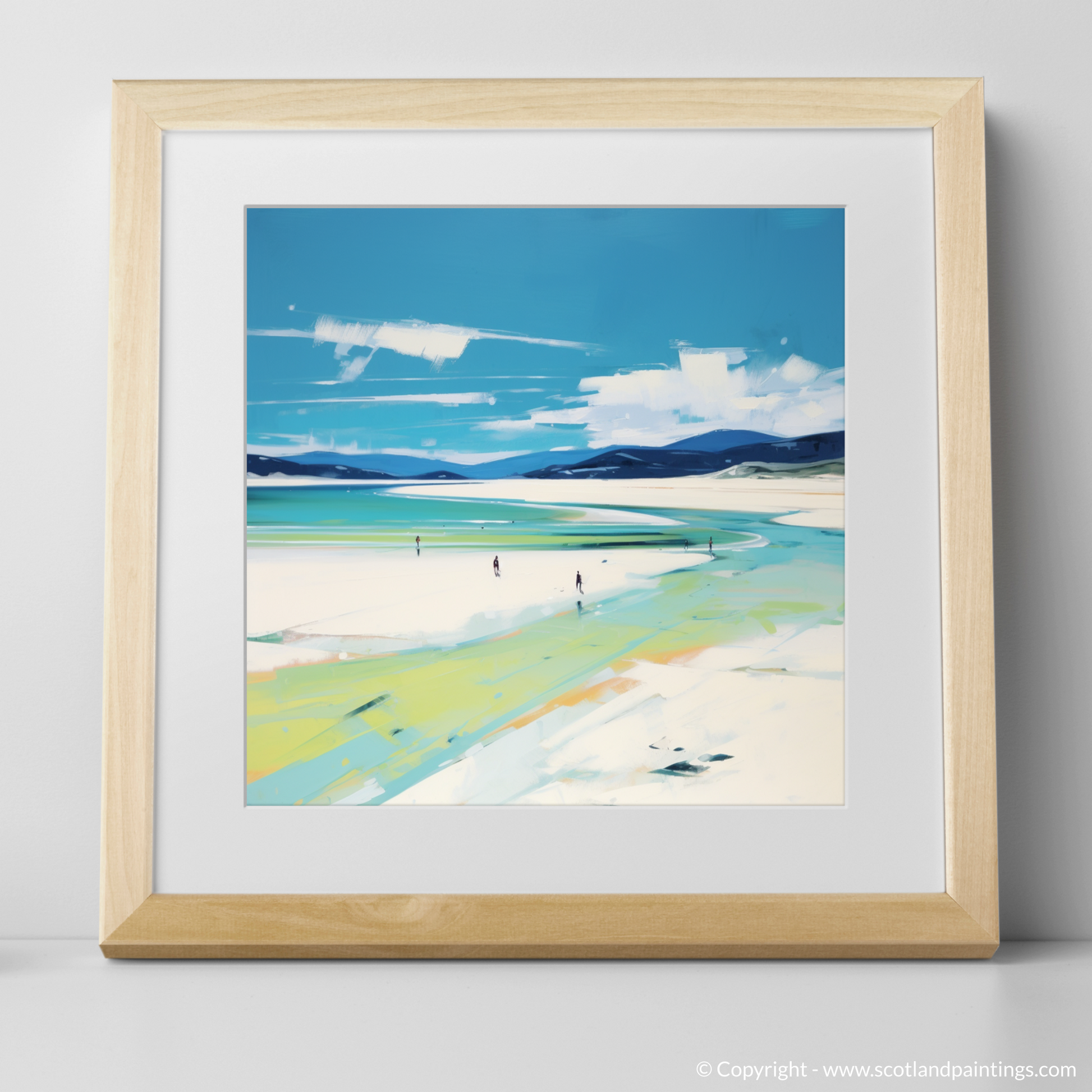 Art Print of Luskentyre Beach, Isle of Harris with a natural frame