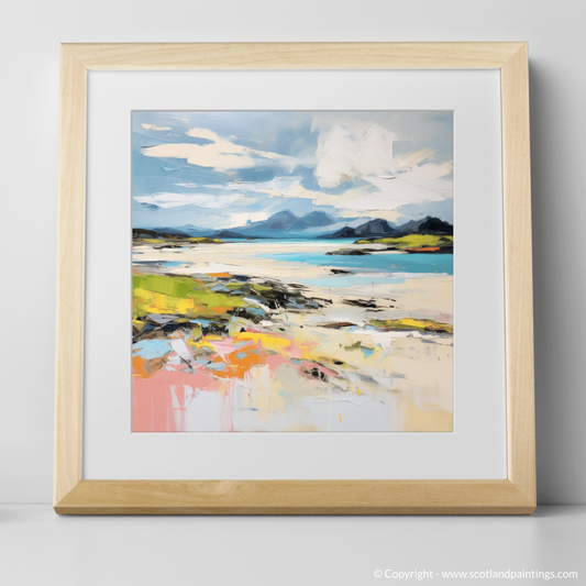 Art Print of Camusdarach Beach, Arisaig with a natural frame