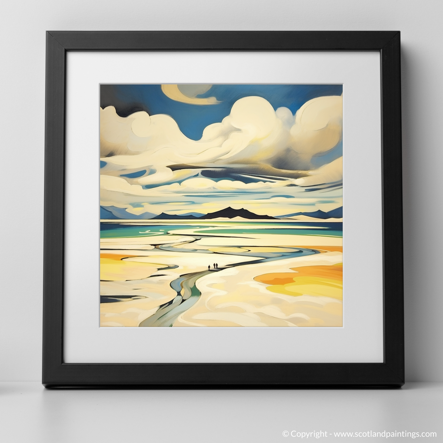 Art Print of Luskentyre Beach, Isle of Harris with a black frame