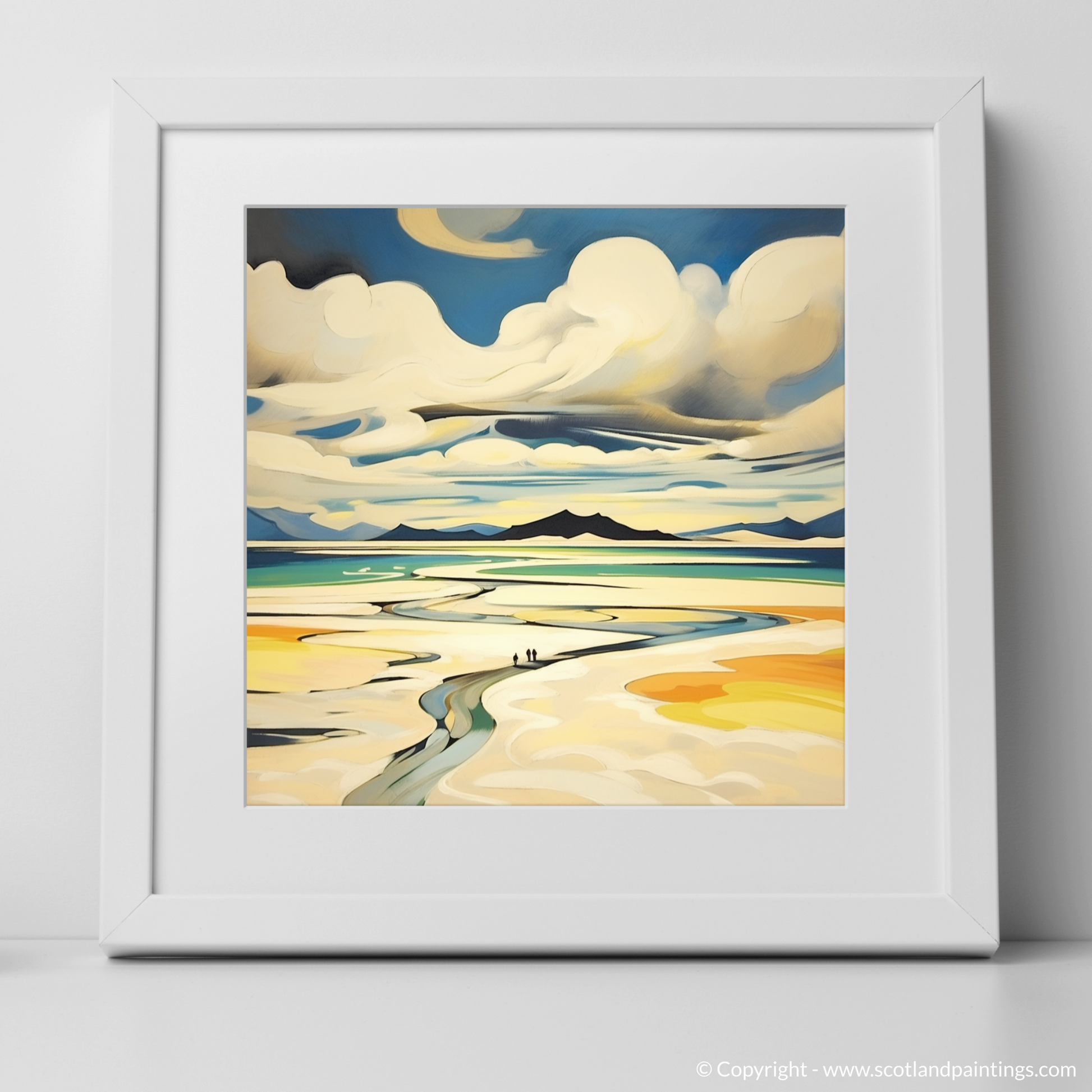 Art Print of Luskentyre Beach, Isle of Harris with a white frame