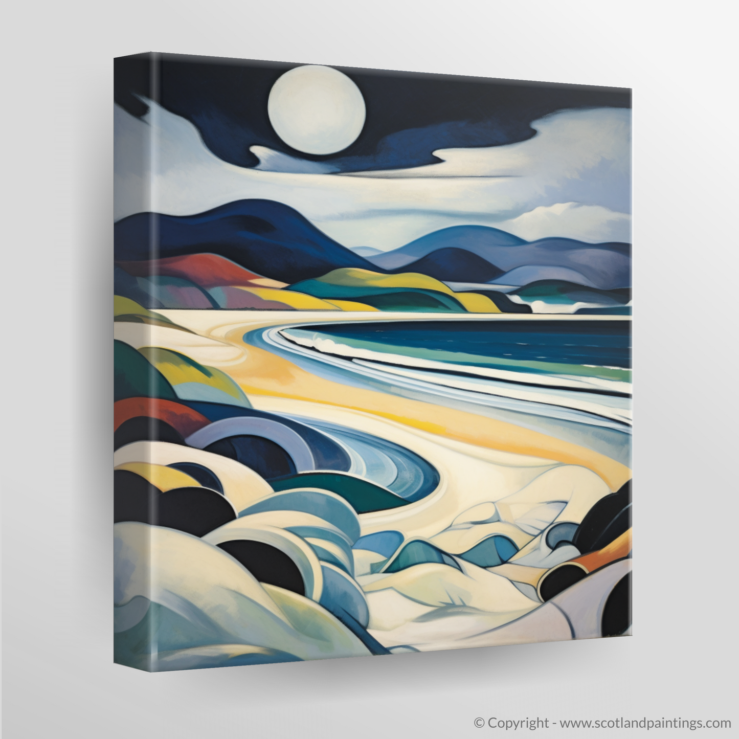 Painting and Art Print of Luskentyre Beach, Isle of Harris. Luskentyre Beach Reverie: An Abstract Odyssey of Scottish Shores.