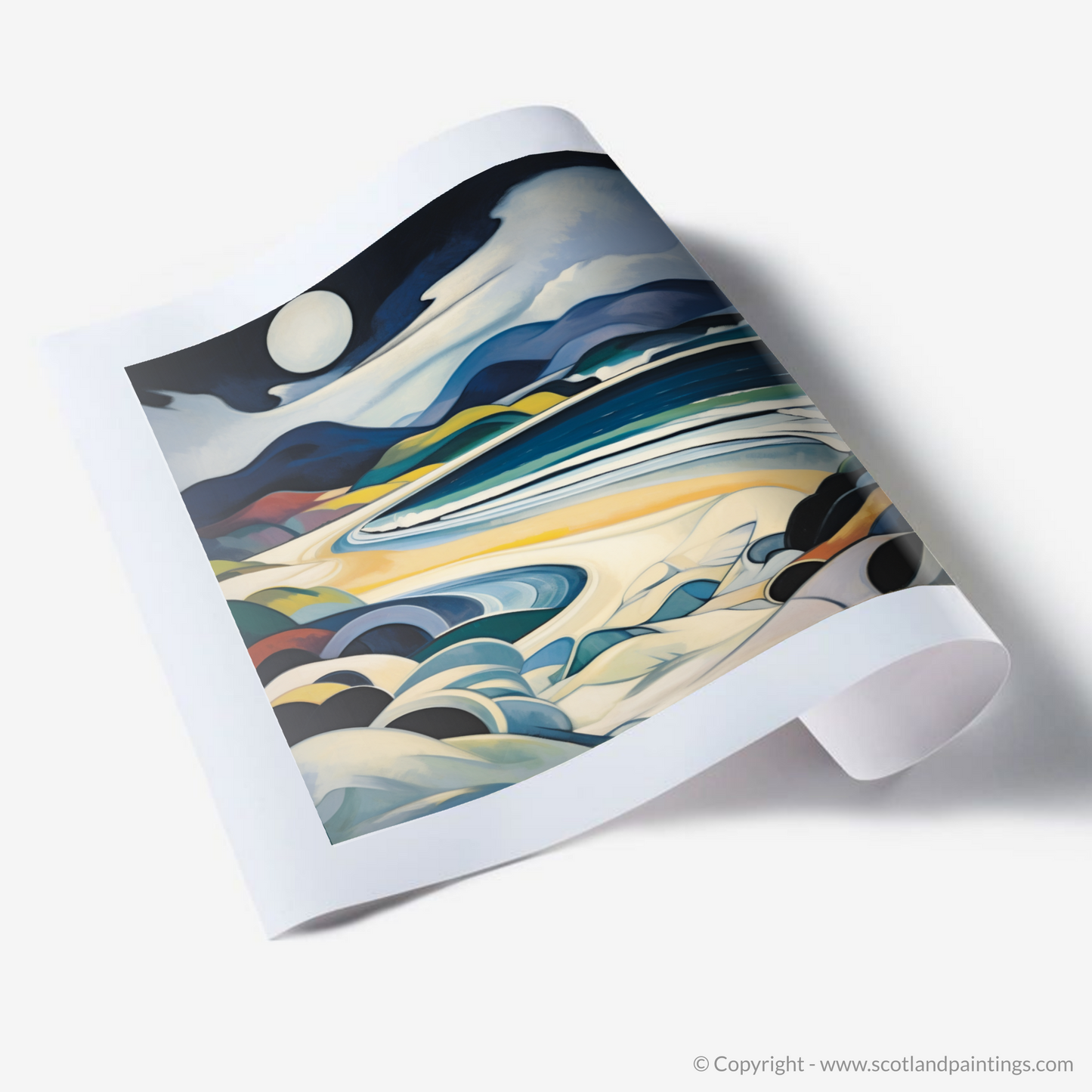 Painting and Art Print of Luskentyre Beach, Isle of Harris. Luskentyre Beach Reverie: An Abstract Odyssey of Scottish Shores.