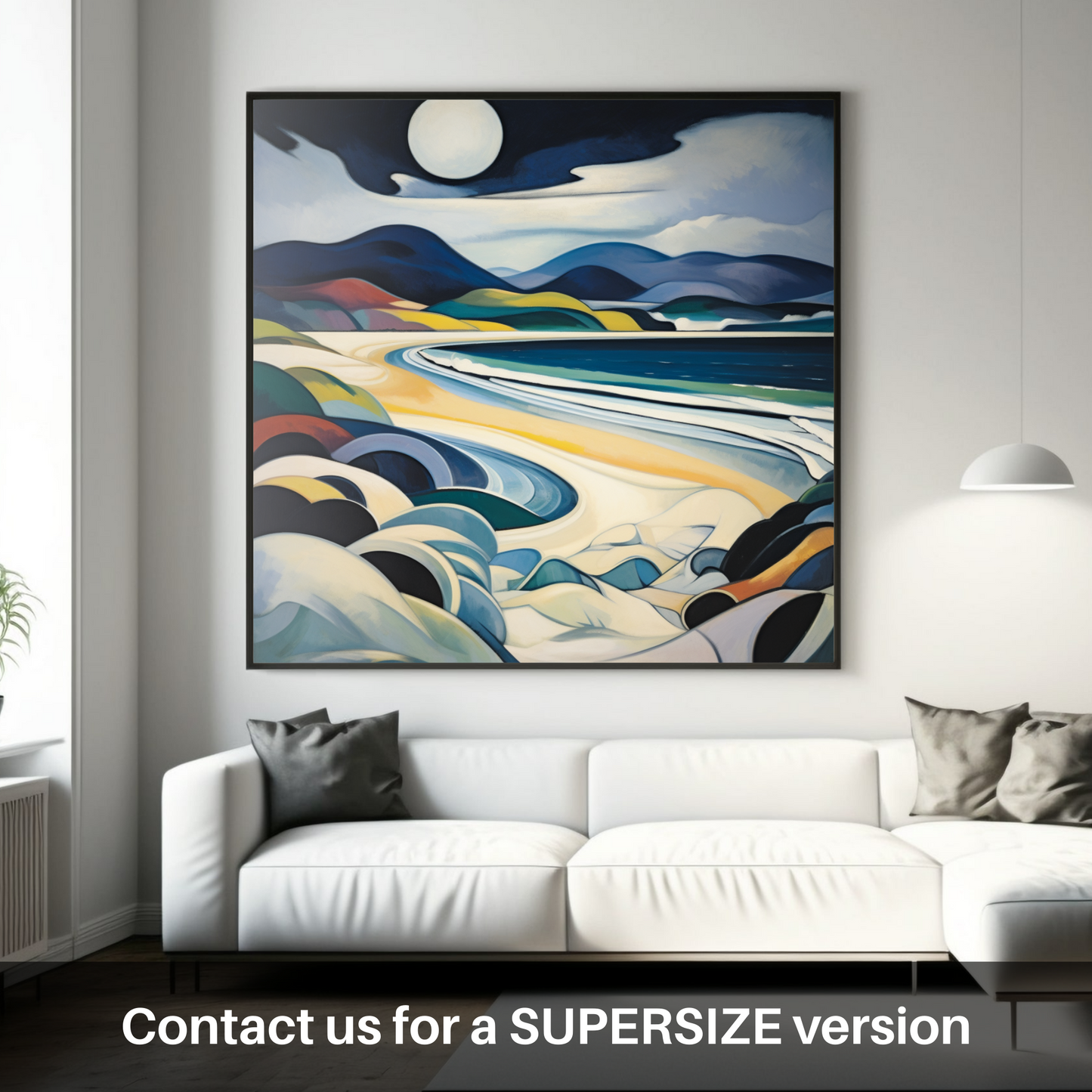 Painting and Art Print of Luskentyre Beach, Isle of Harris. Luskentyre Beach Reverie: An Abstract Odyssey of Scottish Shores.