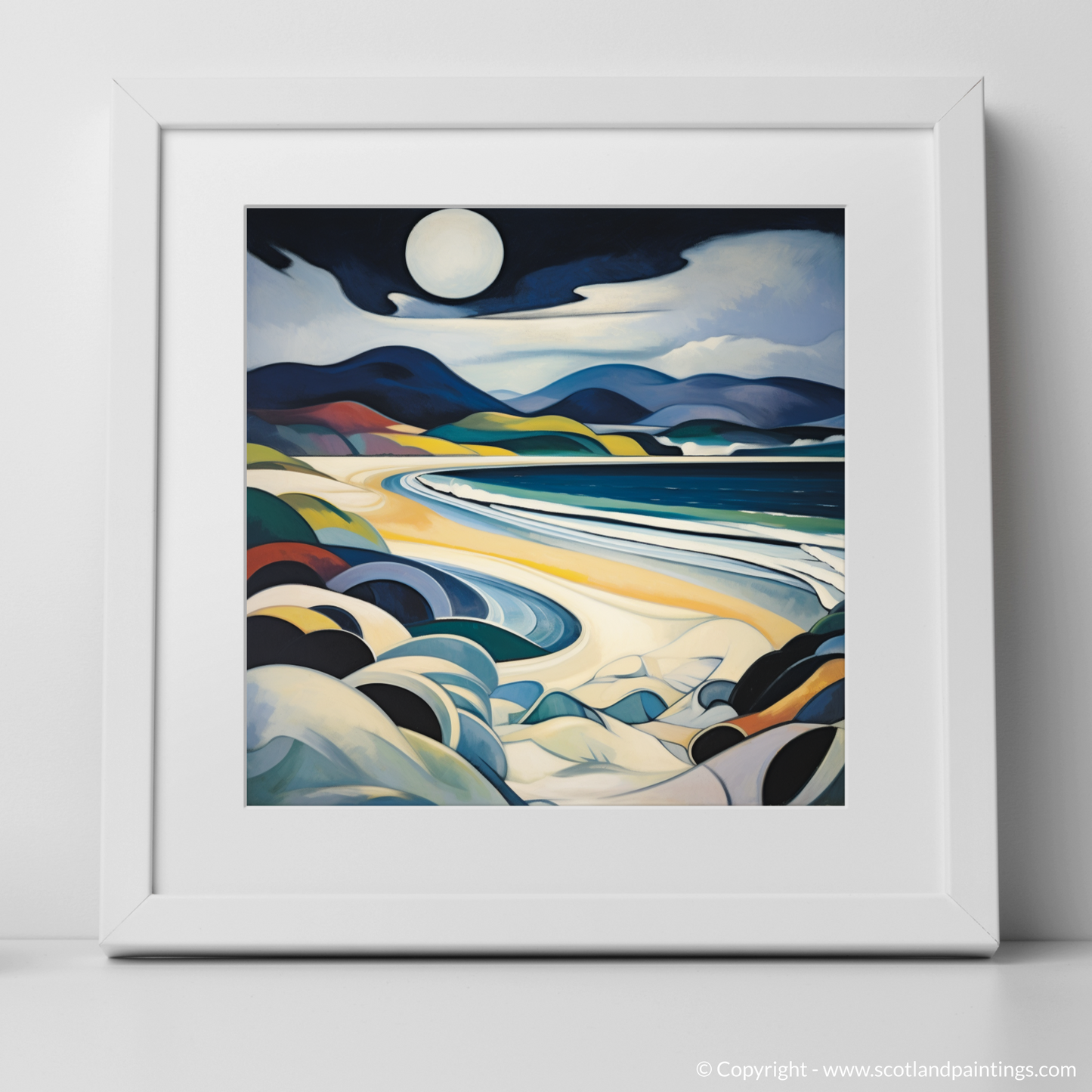 Painting and Art Print of Luskentyre Beach, Isle of Harris. Luskentyre Beach Reverie: An Abstract Odyssey of Scottish Shores.