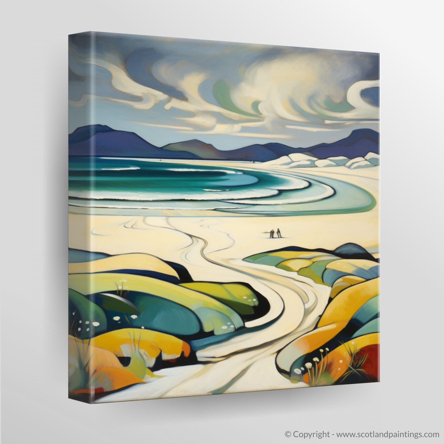 Painting and Art Print of Luskentyre Beach, Isle of Harris. Luskentyre Beach Abstract: A Dance of Coastal Colours.