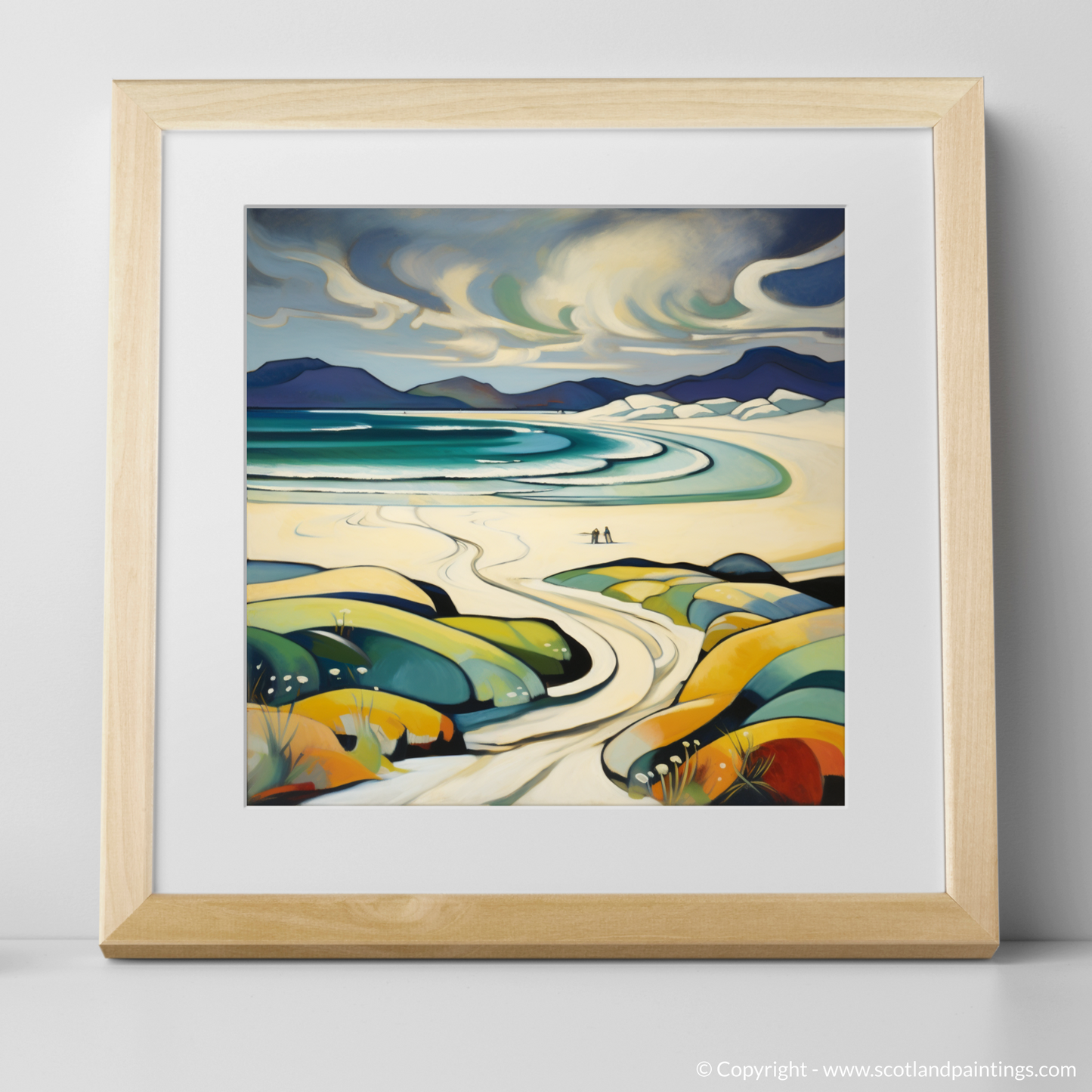 Painting and Art Print of Luskentyre Beach, Isle of Harris. Luskentyre Beach Abstract: A Dance of Coastal Colours.