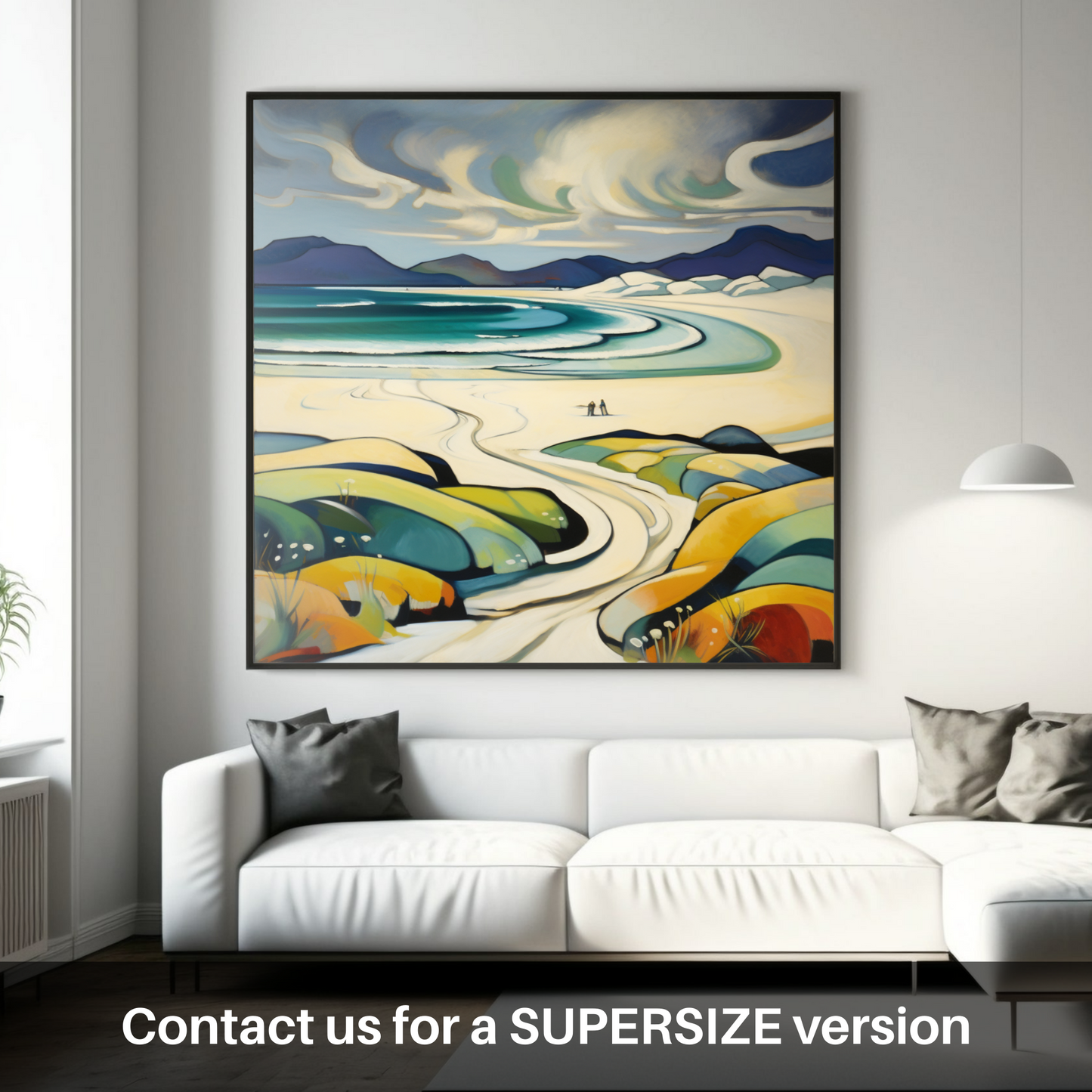 Painting and Art Print of Luskentyre Beach, Isle of Harris. Luskentyre Beach Abstract: A Dance of Coastal Colours.