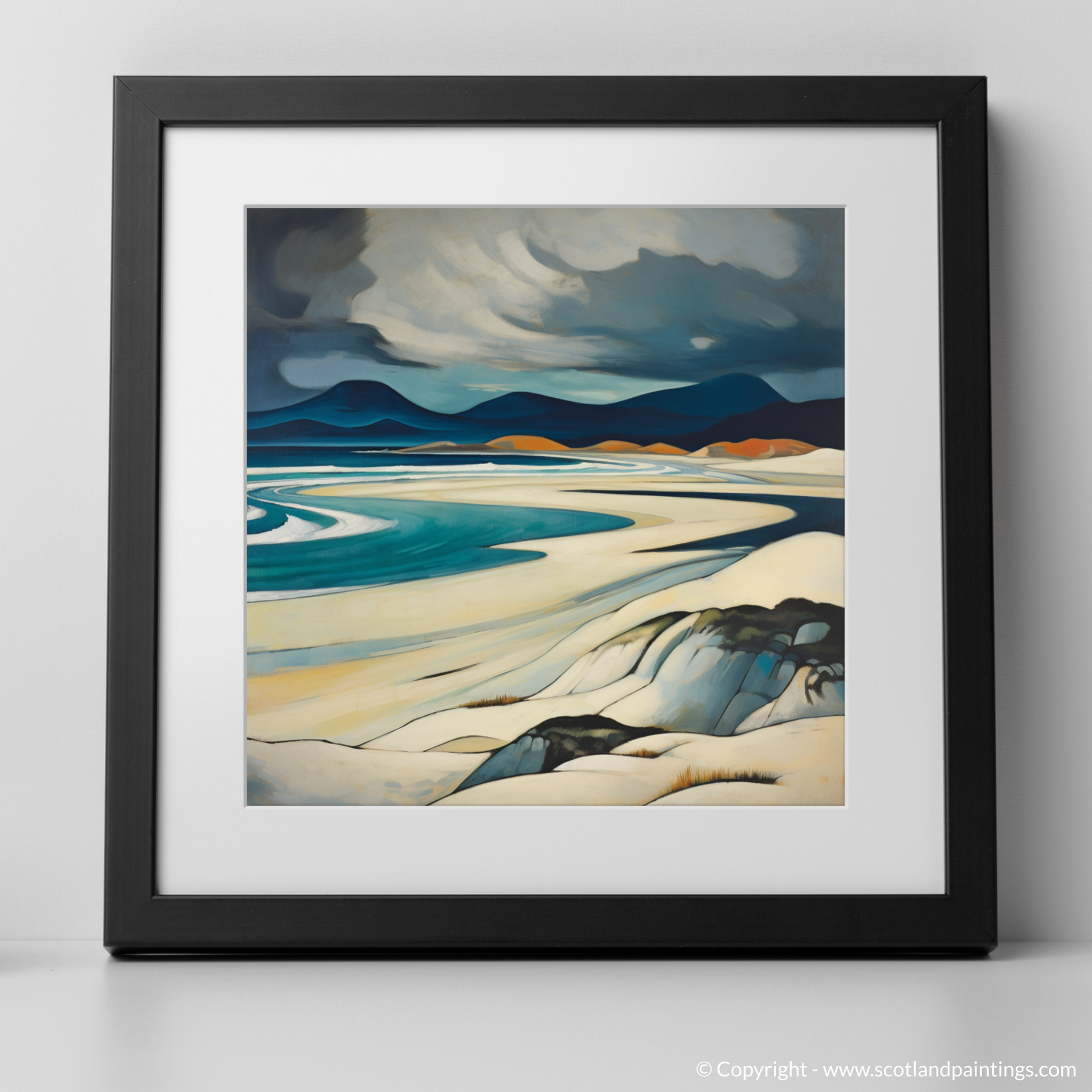 Art Print of Luskentyre Beach, Isle of Harris with a black frame