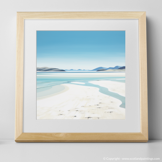 Art Print of Luskentyre Beach, Isle of Harris with a natural frame