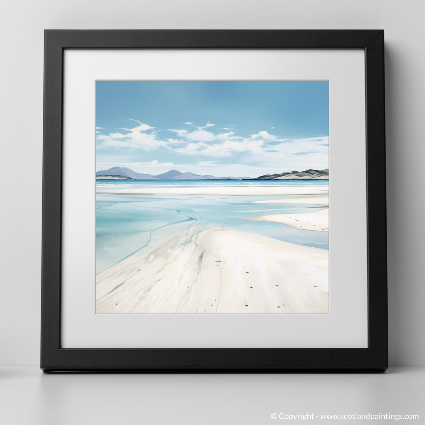 Art Print of Luskentyre Beach, Isle of Harris with a black frame