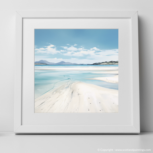 Art Print of Luskentyre Beach, Isle of Harris with a white frame