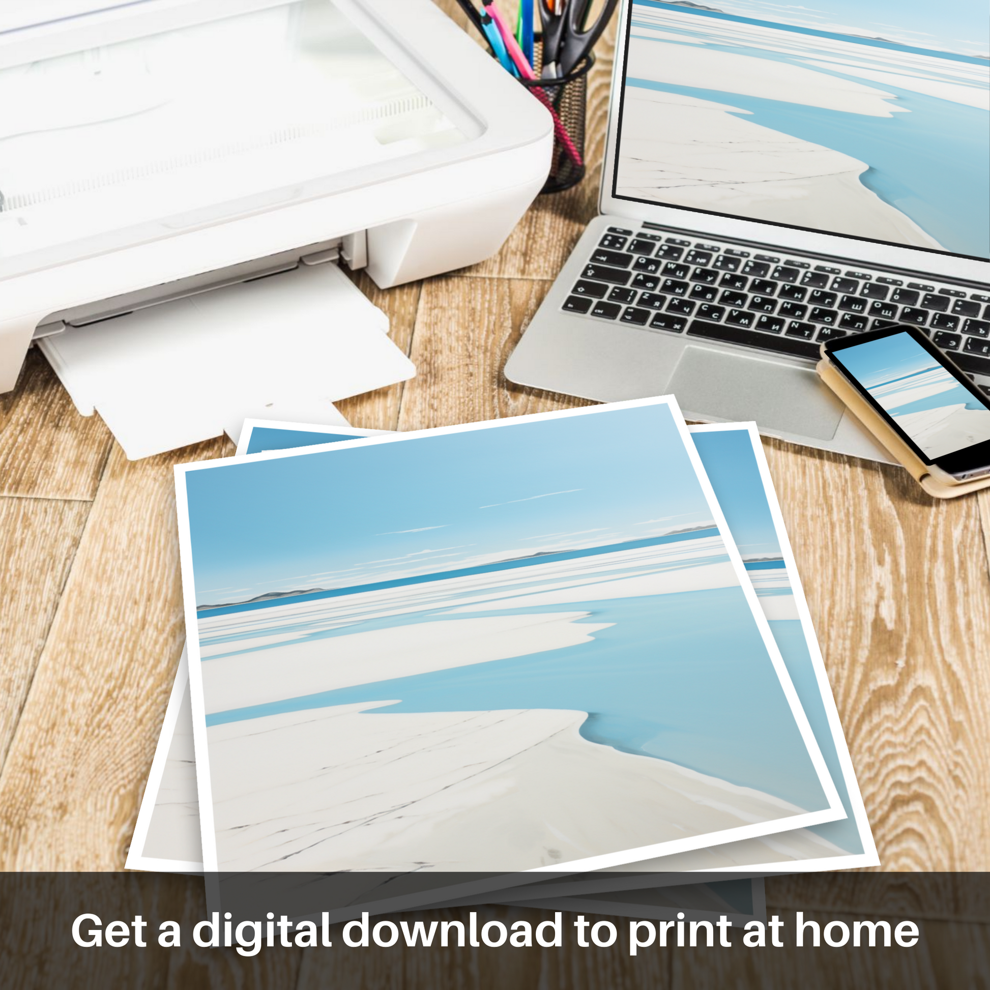 Downloadable and printable picture of Luskentyre Beach, Isle of Harris