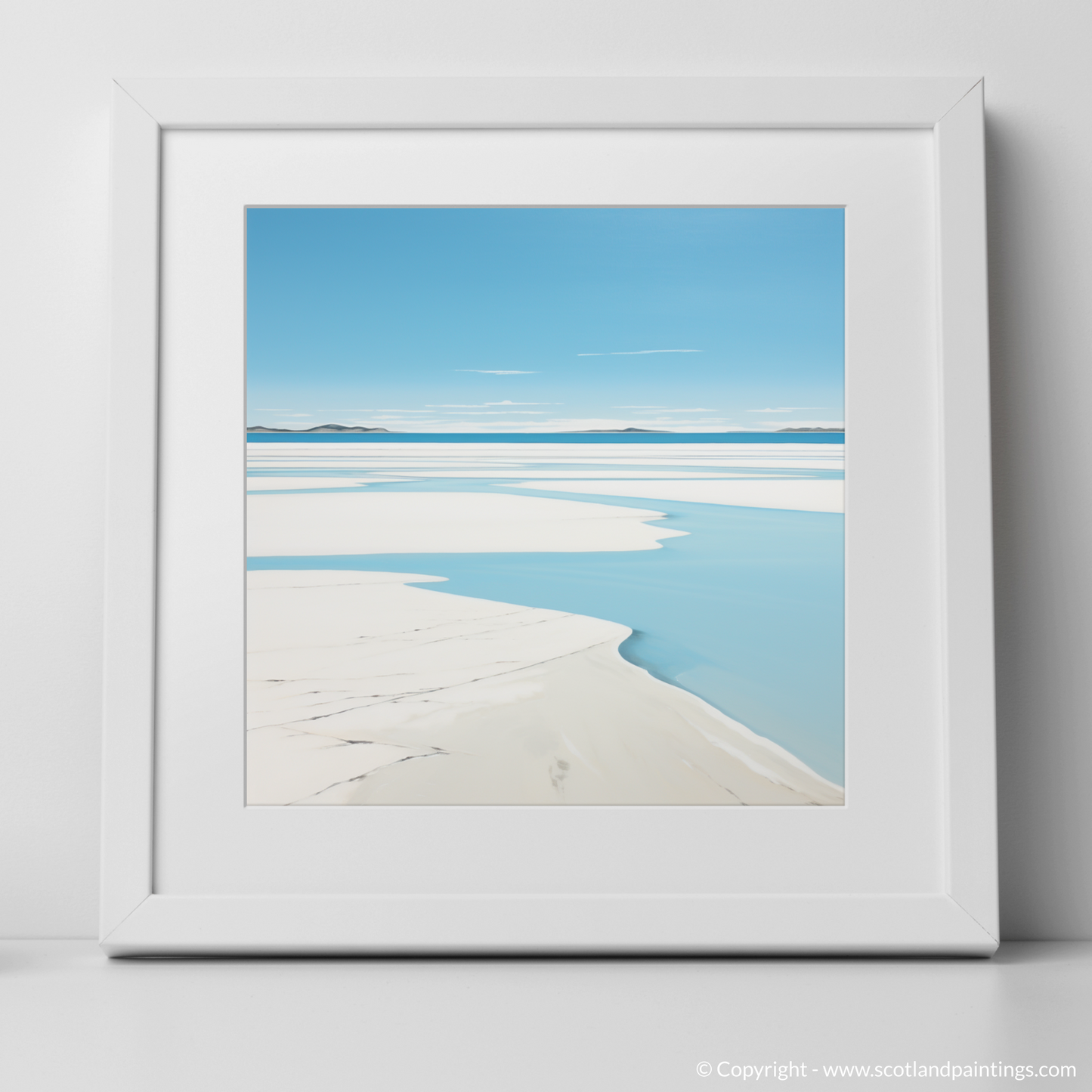 Art Print of Luskentyre Beach, Isle of Harris with a white frame