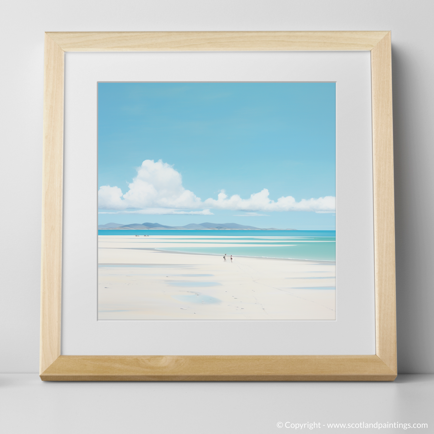 Art Print of Luskentyre Beach, Isle of Harris with a natural frame