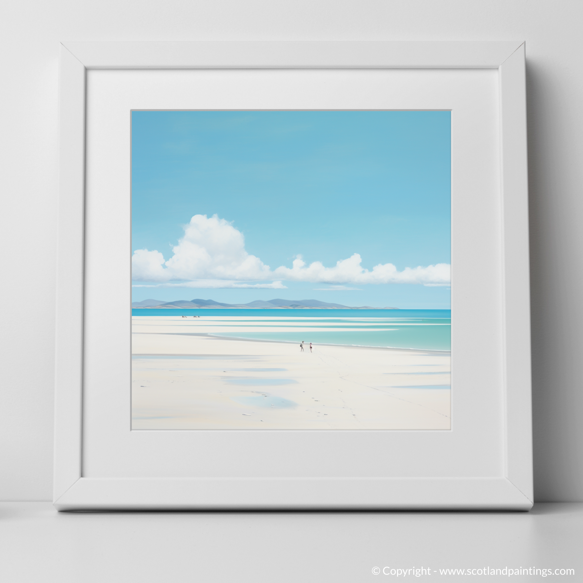 Art Print of Luskentyre Beach, Isle of Harris with a white frame